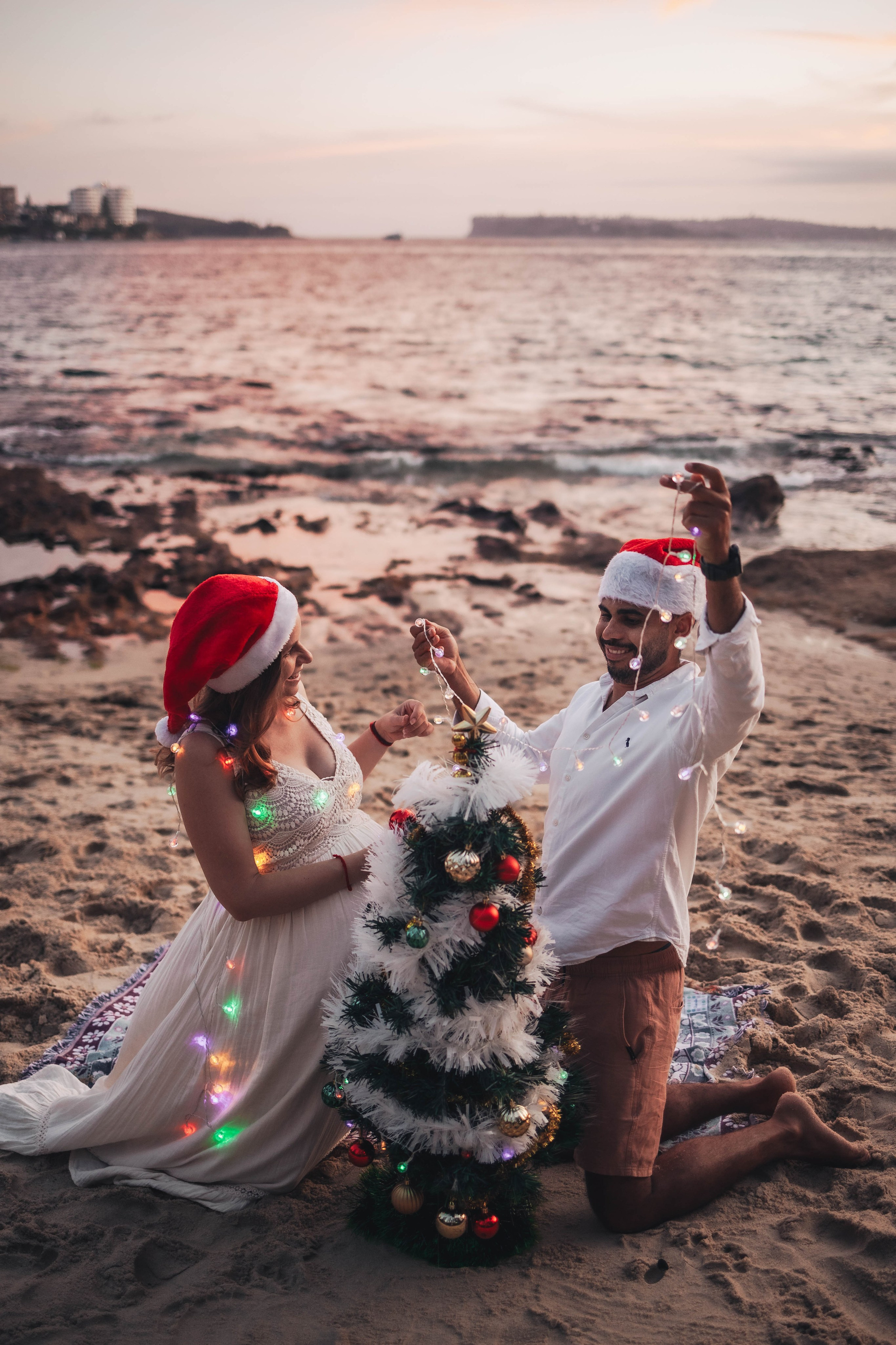 Heather + Tulio + Pregnant + Christmas. True Story Photography
