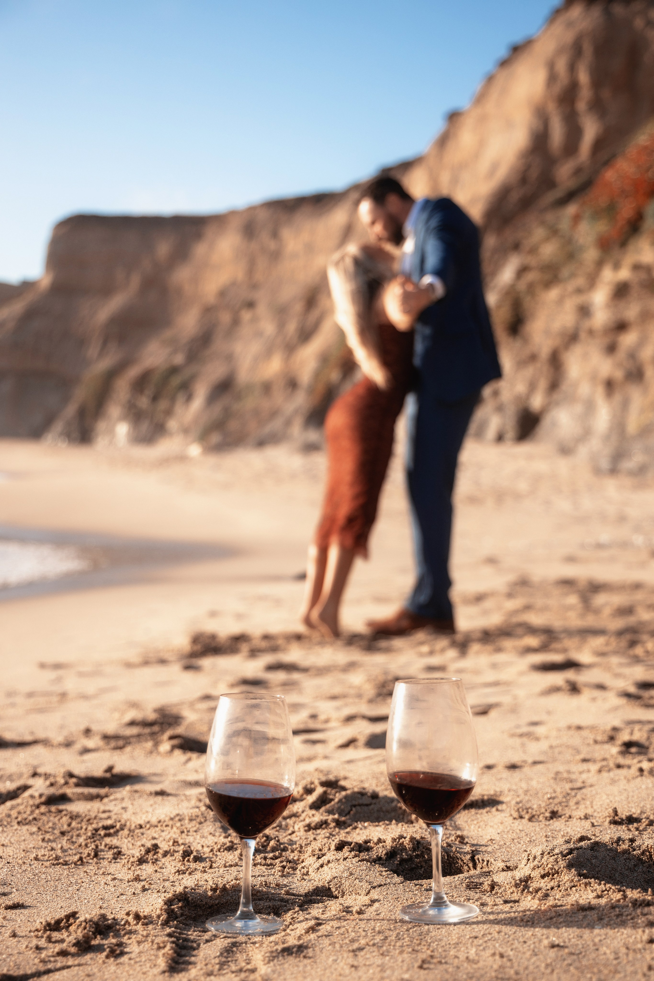 Emotional proposal moment in a Bay Area park