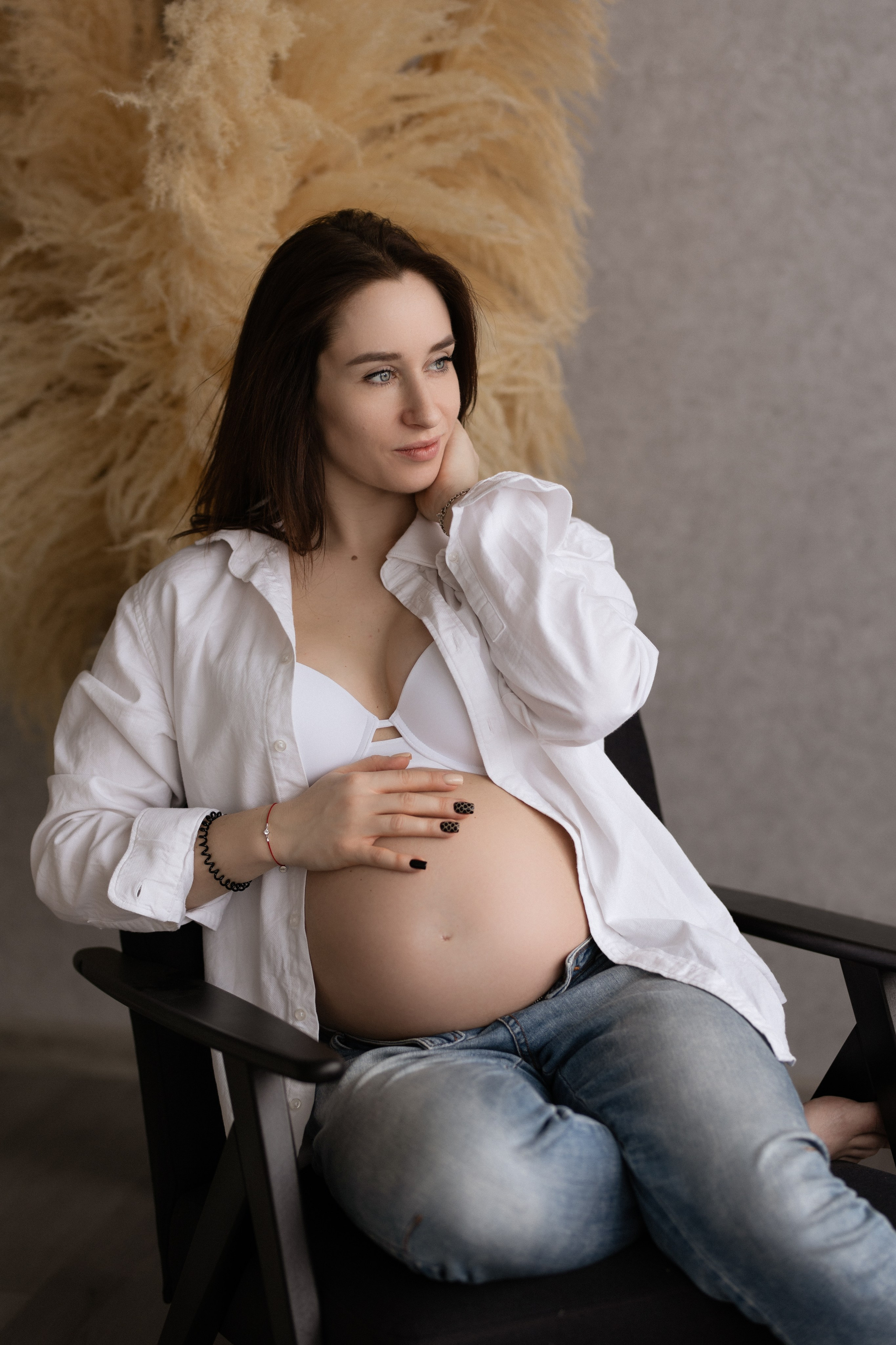 Laukimo (nėščiosios) fotosesija Marijampolėje, fotostudijoje