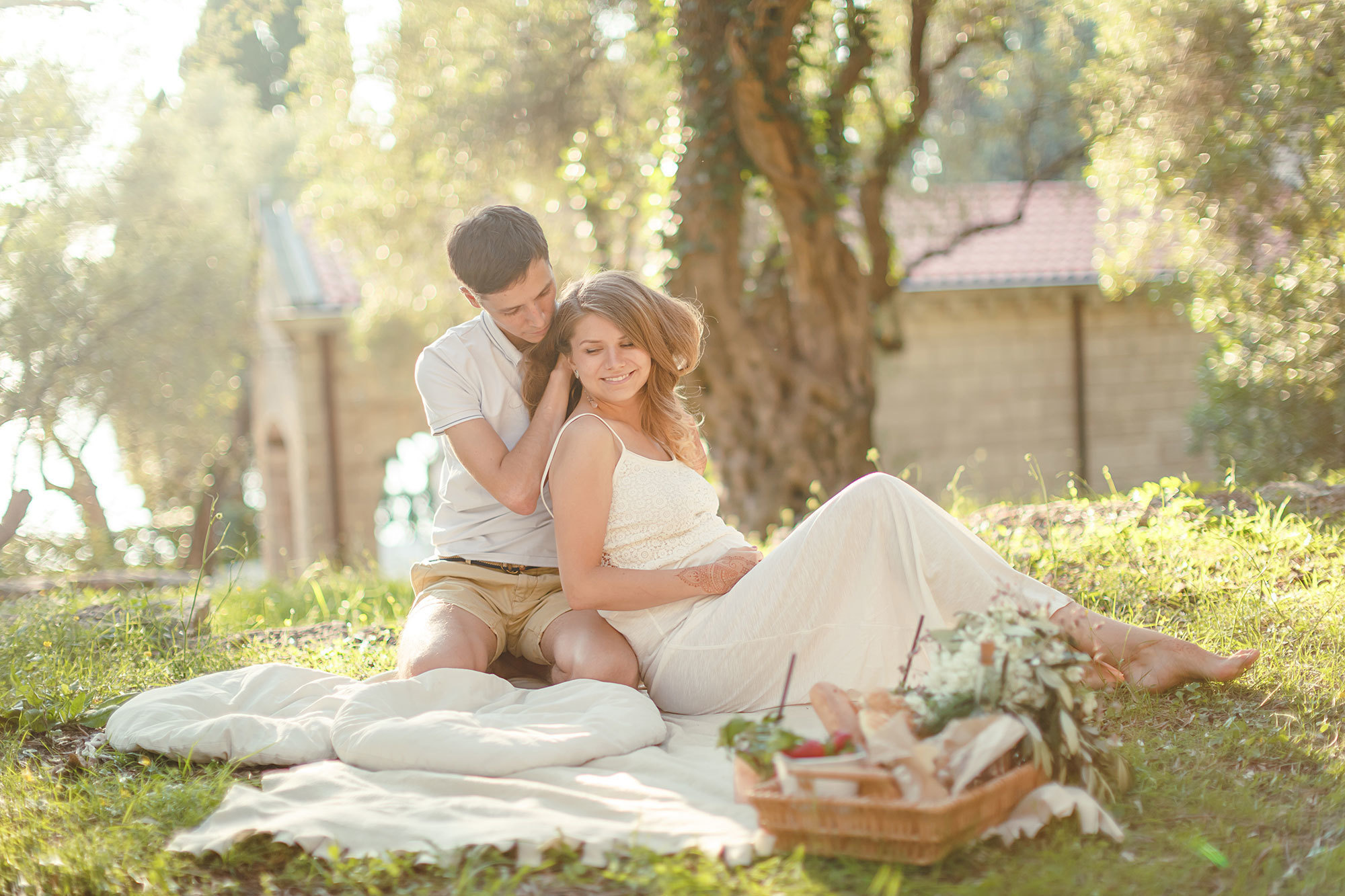 Фотосессия беременности Милочере в Черногории