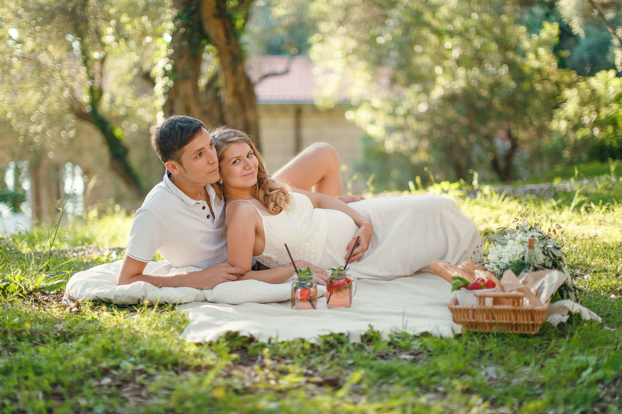 Фотосессия беременности Милочере в Черногории