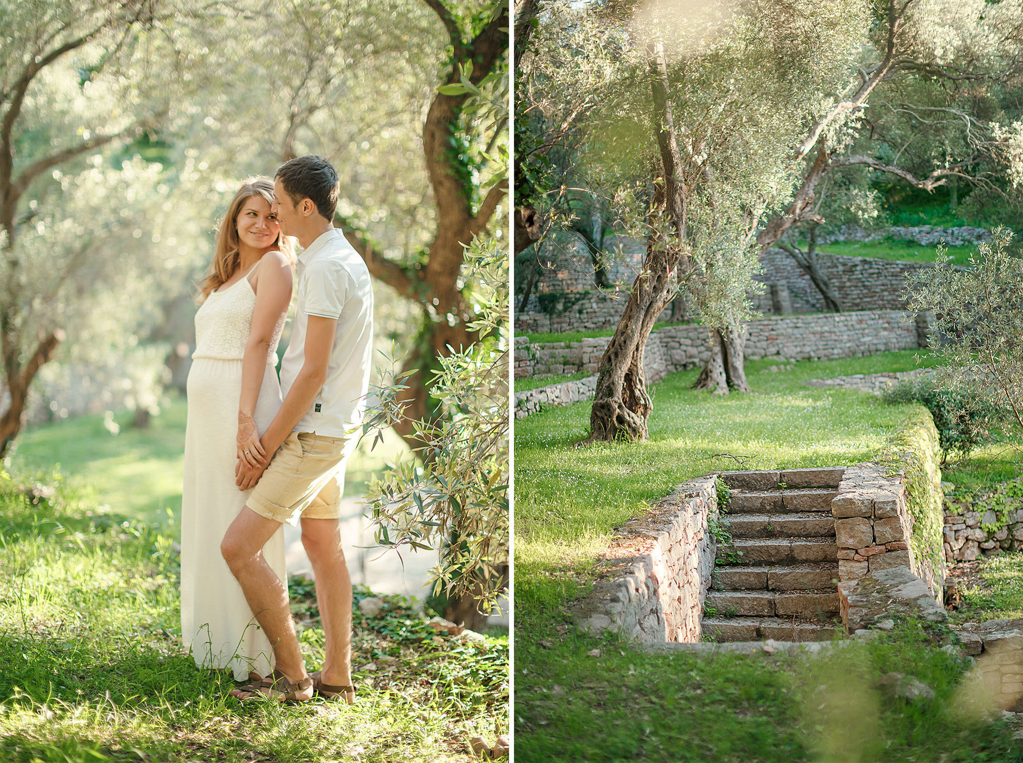 Фотосессия беременности Милочере в Черногории