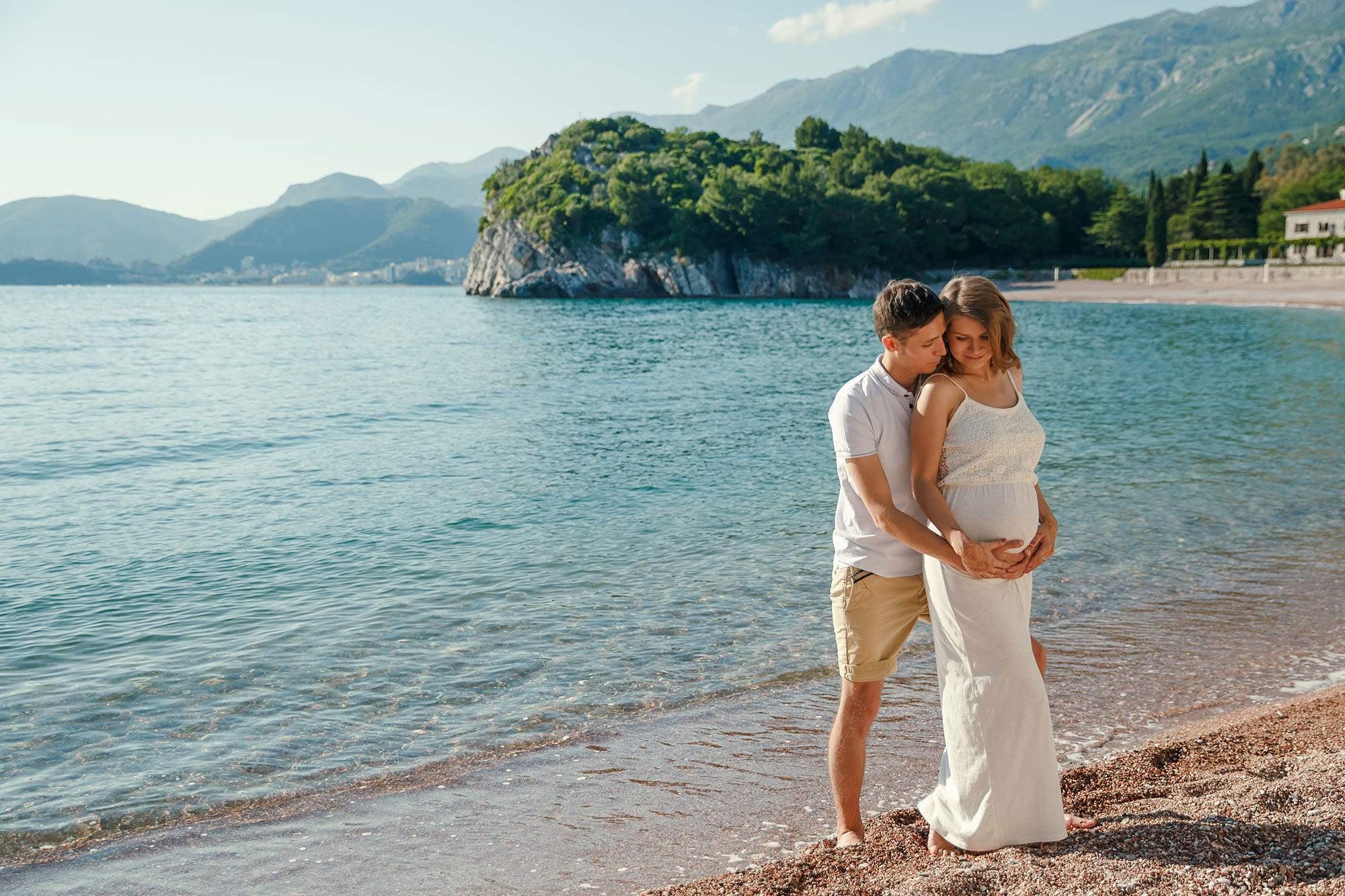 Фотосессия беременности Милочере в Черногории