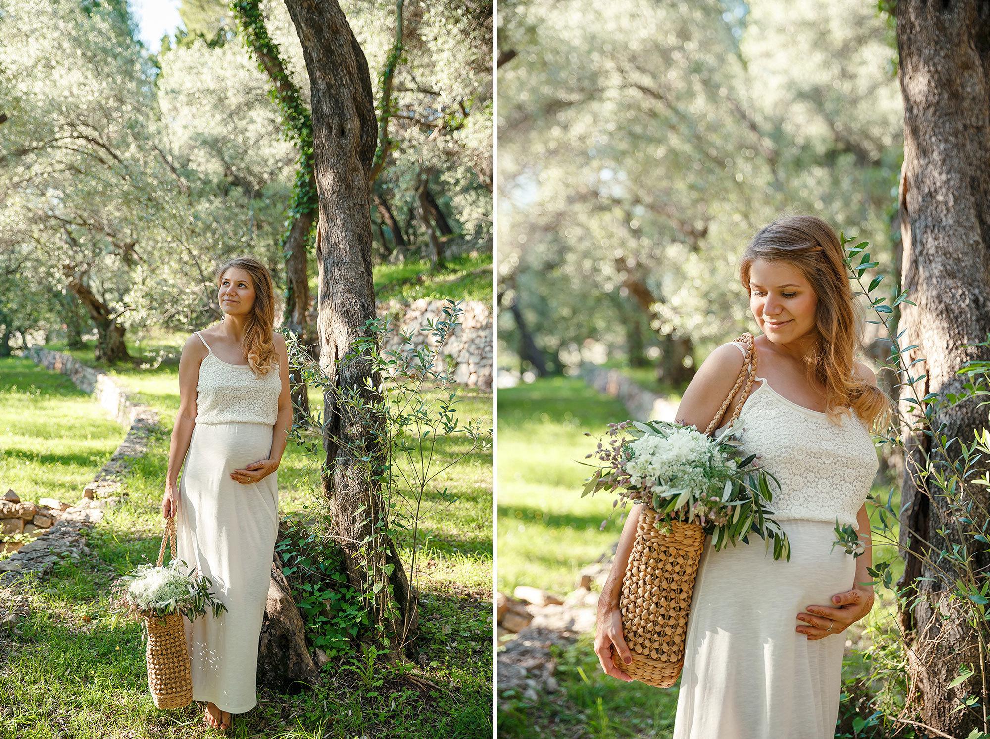 Фотосессия беременности Милочере в Черногории