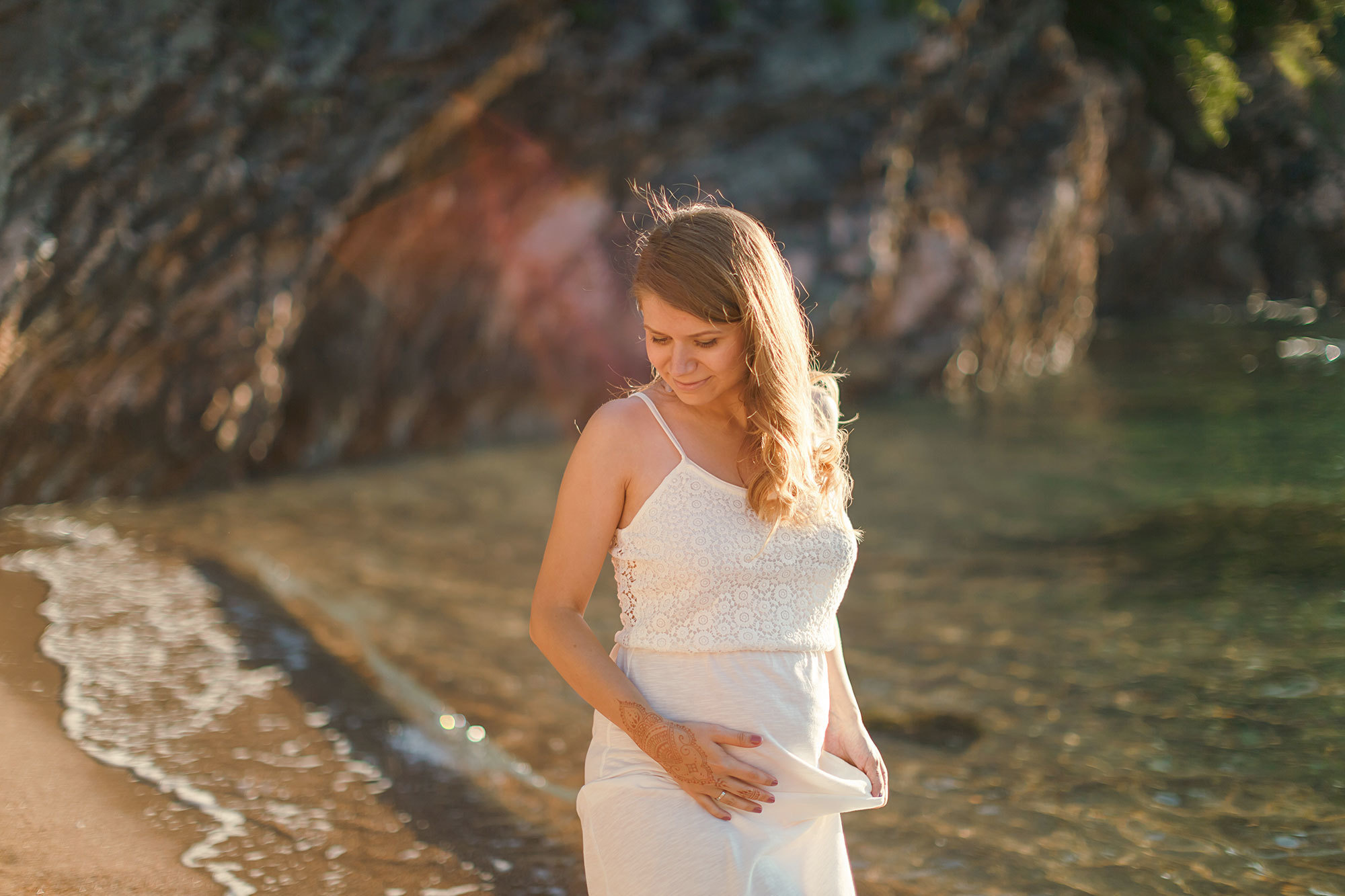 Фотосессия беременности Милочере в Черногории