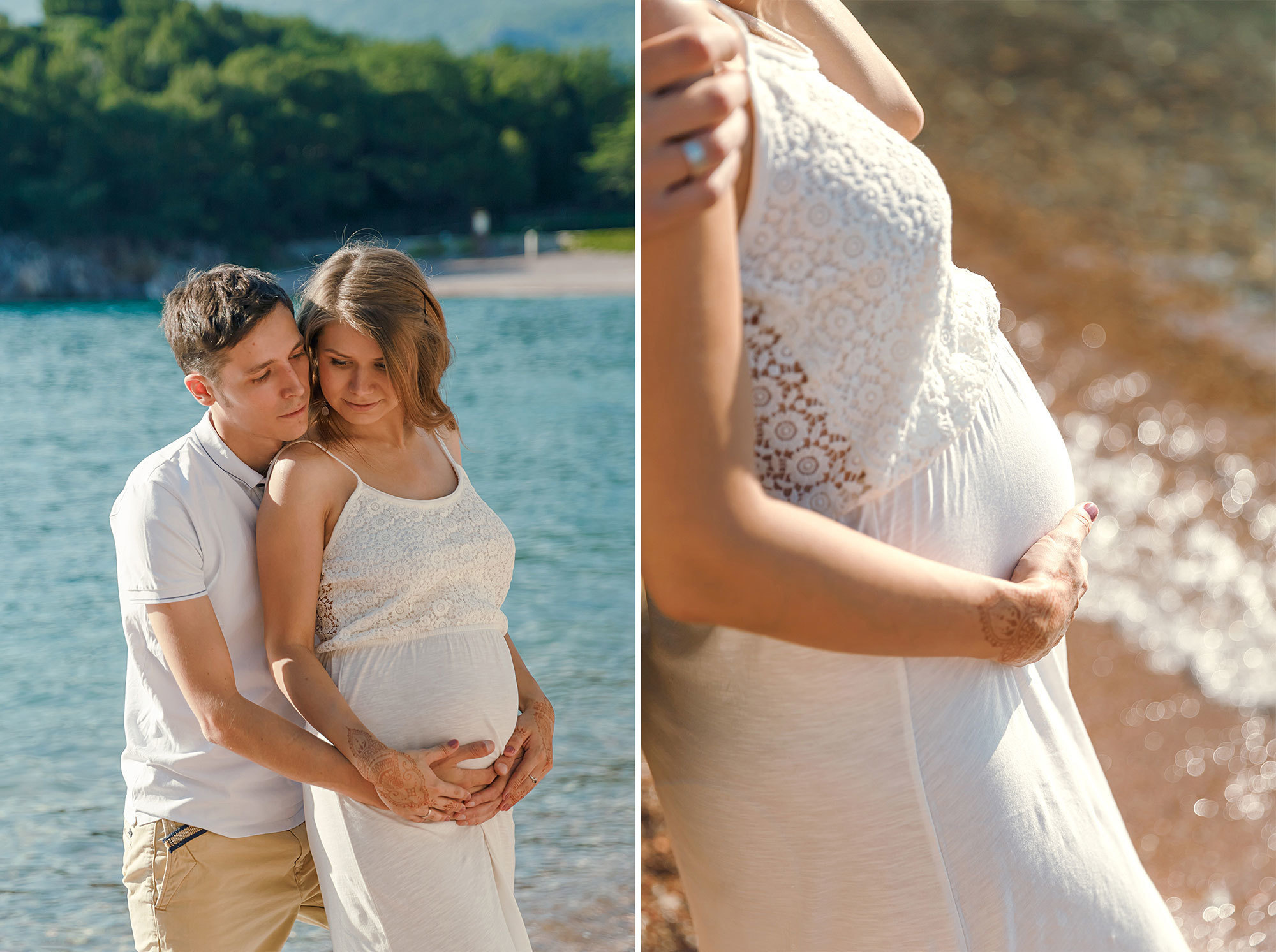Фотосессия беременности Милочере в Черногории