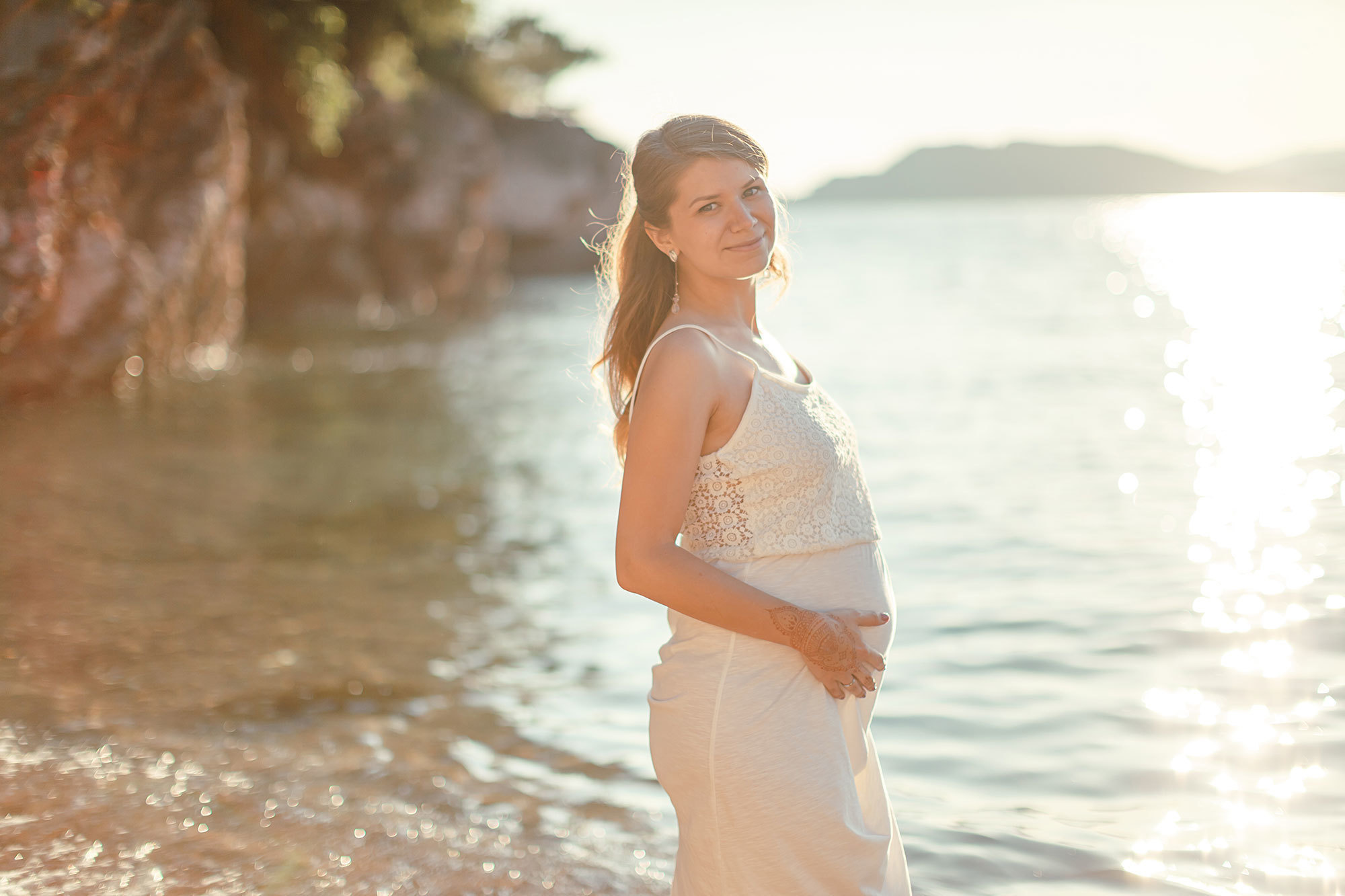 Фотосессия беременности Милочере в Черногории