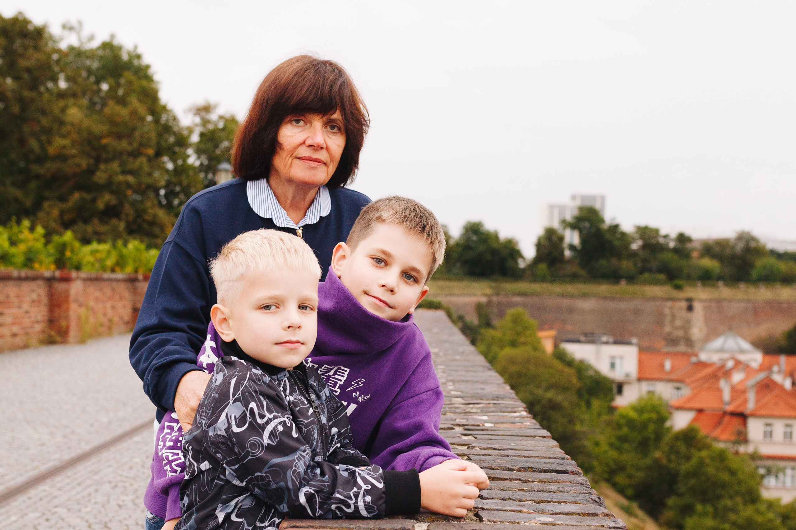 Svetlana, Sergey & grandsons. Photographer in Prague for tourists