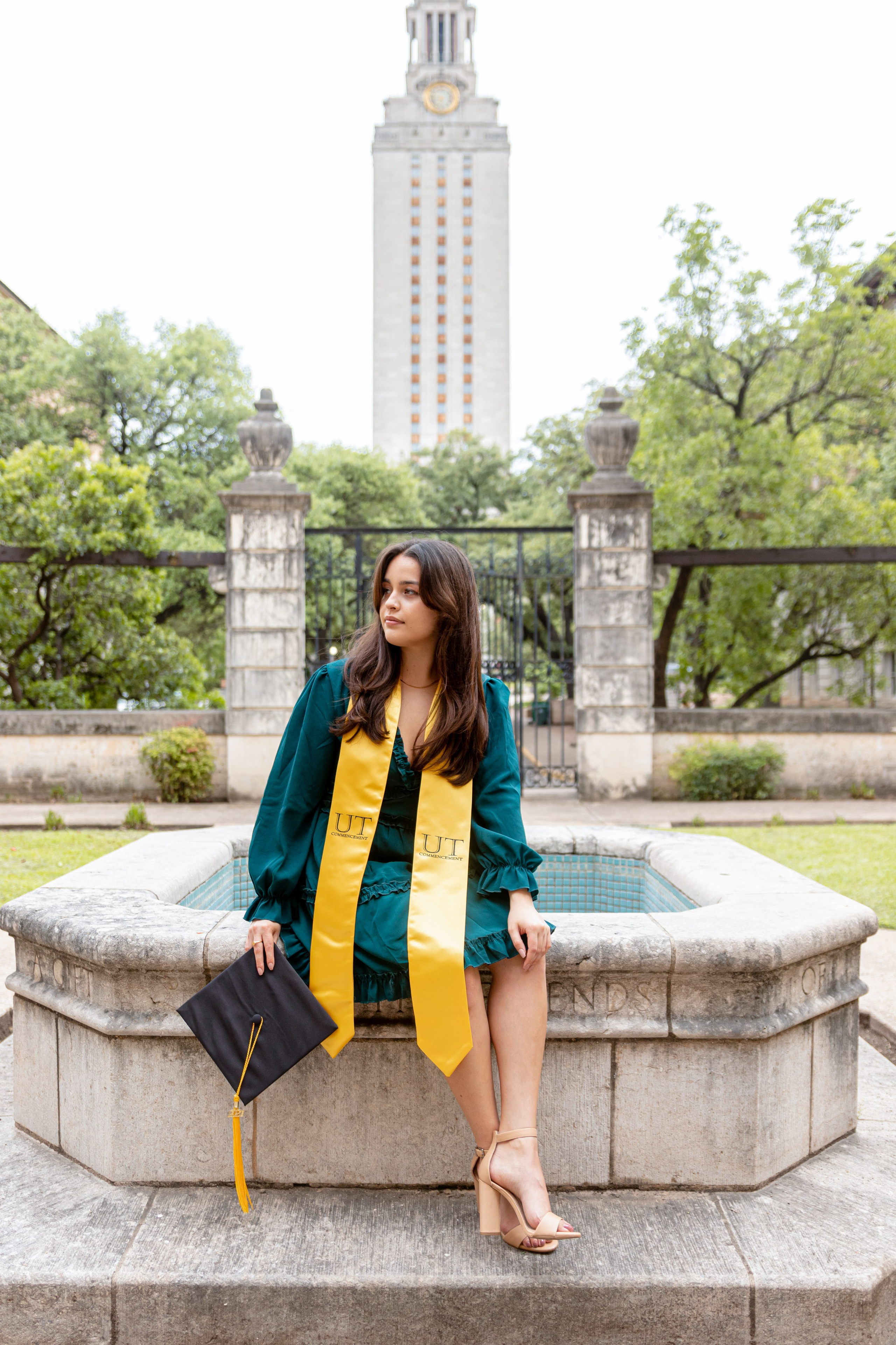 Monica’s graduation photoshoot at the University of Texas Austin