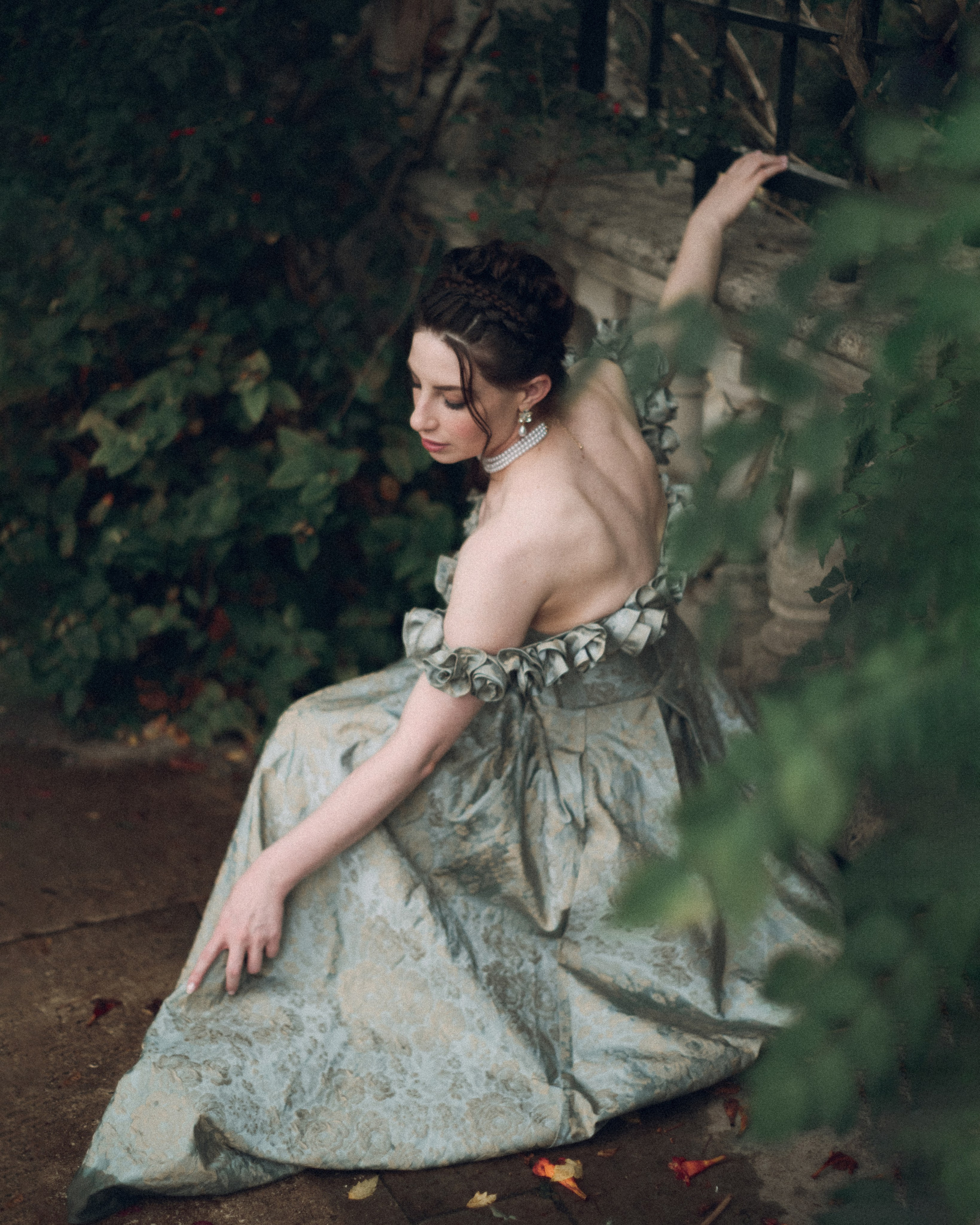 Outlander Inspired Photoshoot in an Overgrown Garden. Moth & Moss Photography