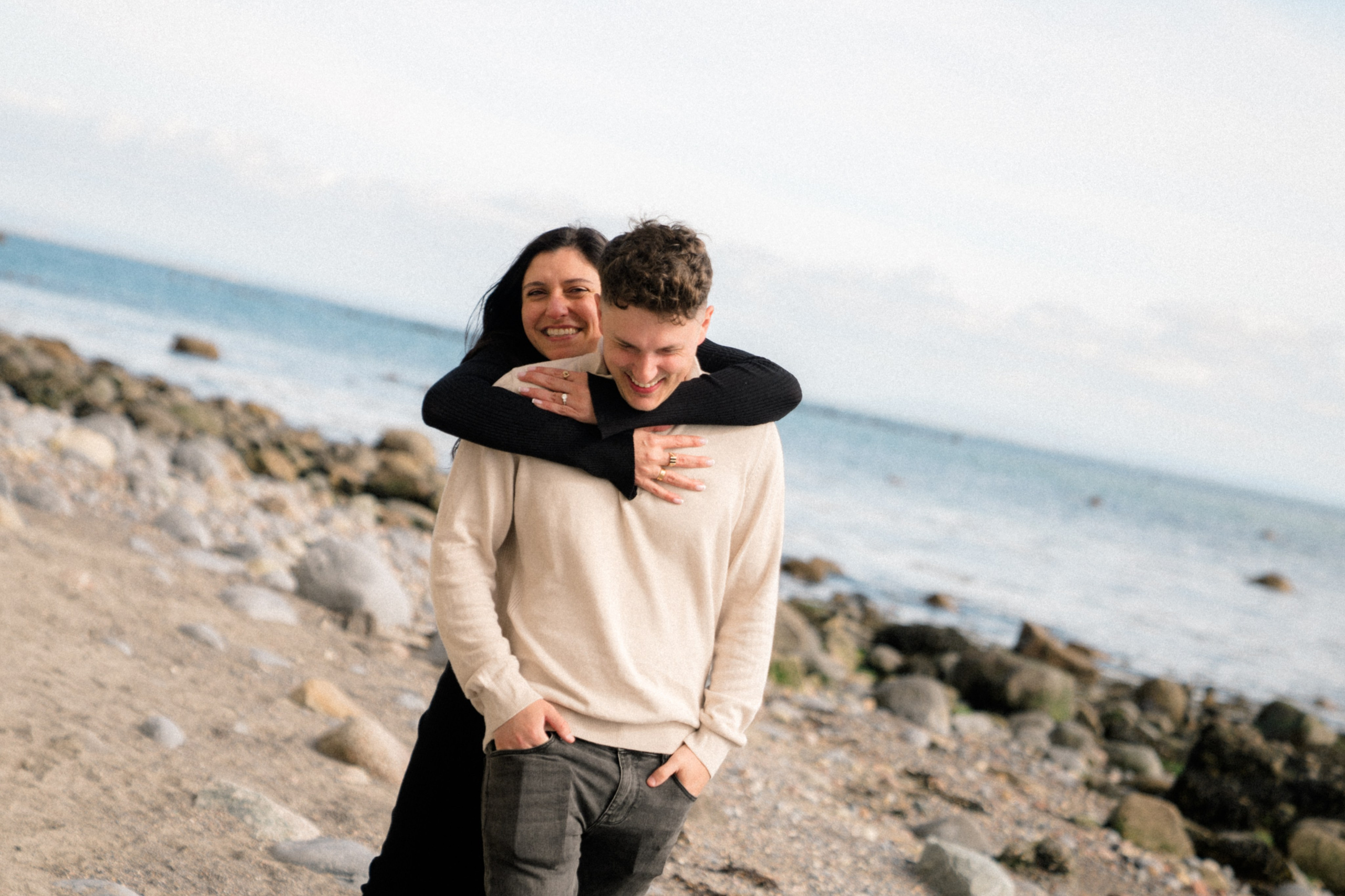 Proposal at Silverstrand Beach, co Galway. Wedding and family photographer Ireland