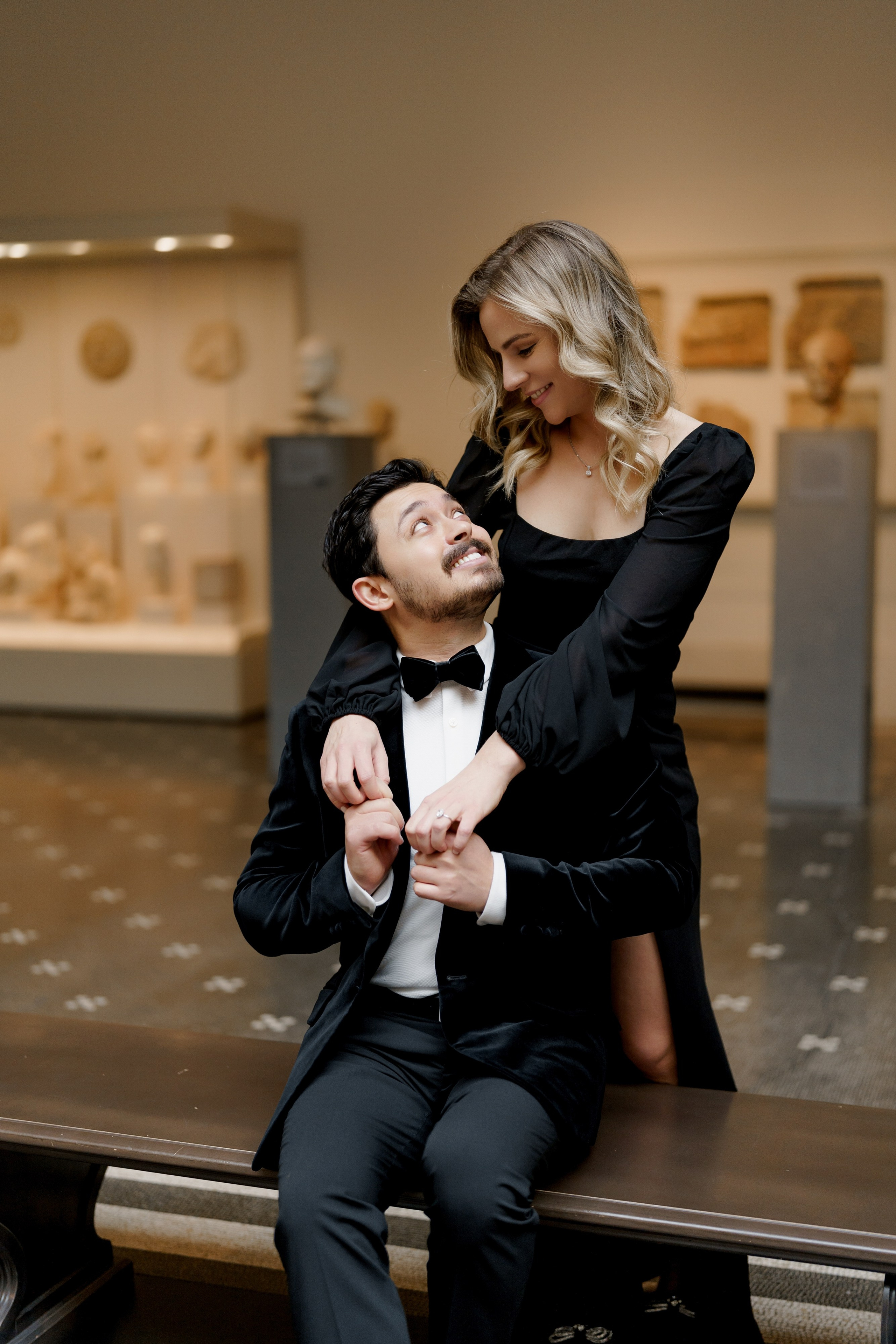 Caroline and Brendan’s Museum MET and Library Engagement Shoot. Wedding photographer and videographer New York | New Jersey