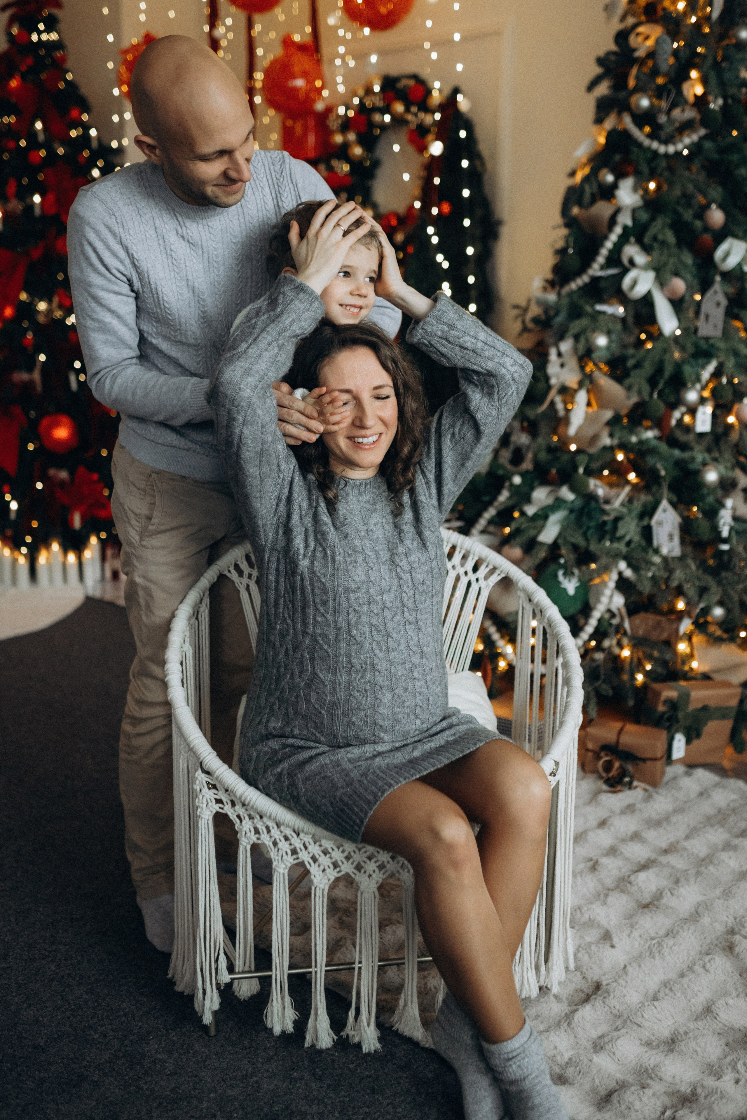 Новогодняя фотосессия в студии. Семейный фотограф Лейпциг, Германия