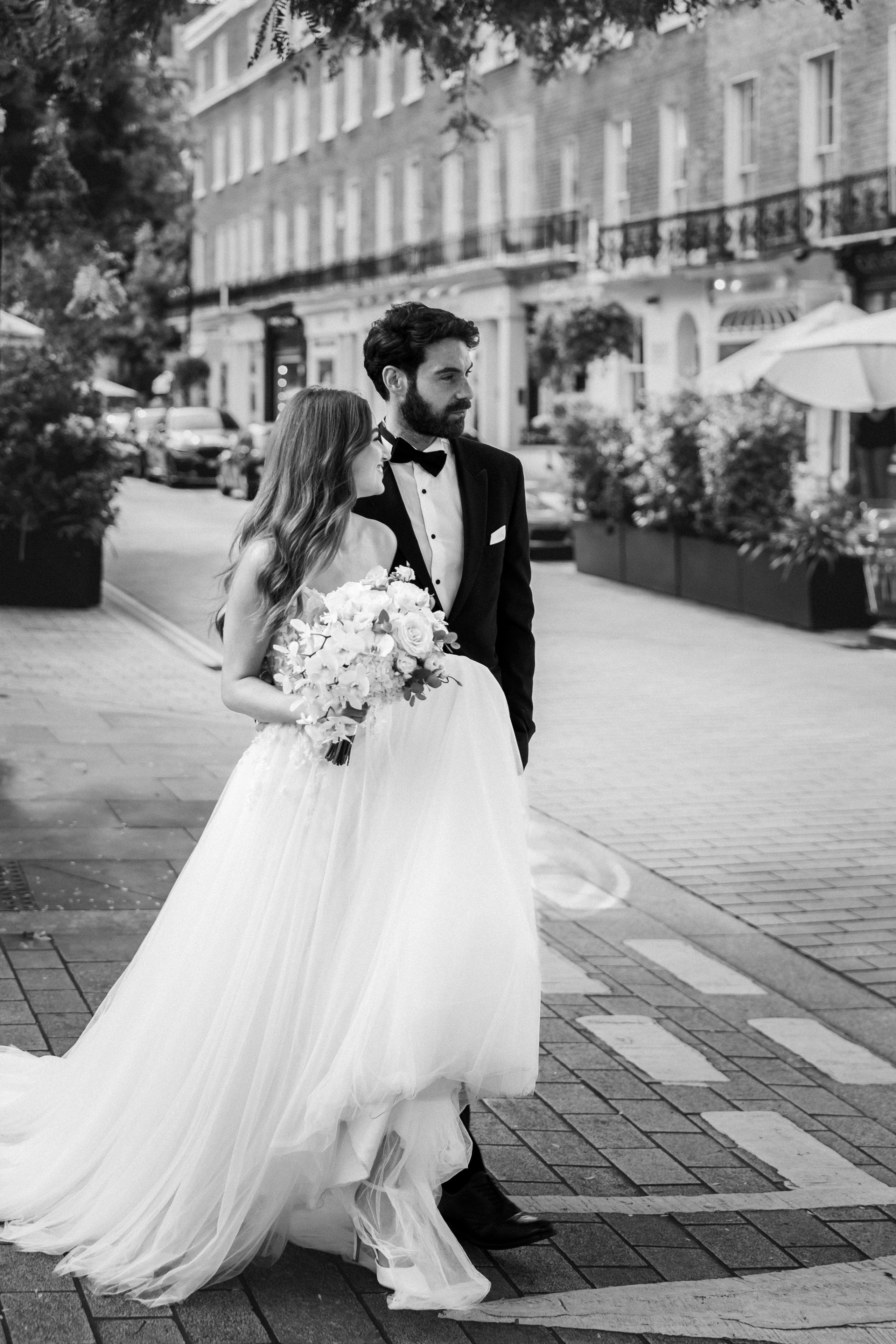 Elegant Wedding London Belgravia Elopement couple. Timeless Wedding & Event Photography from London to the world