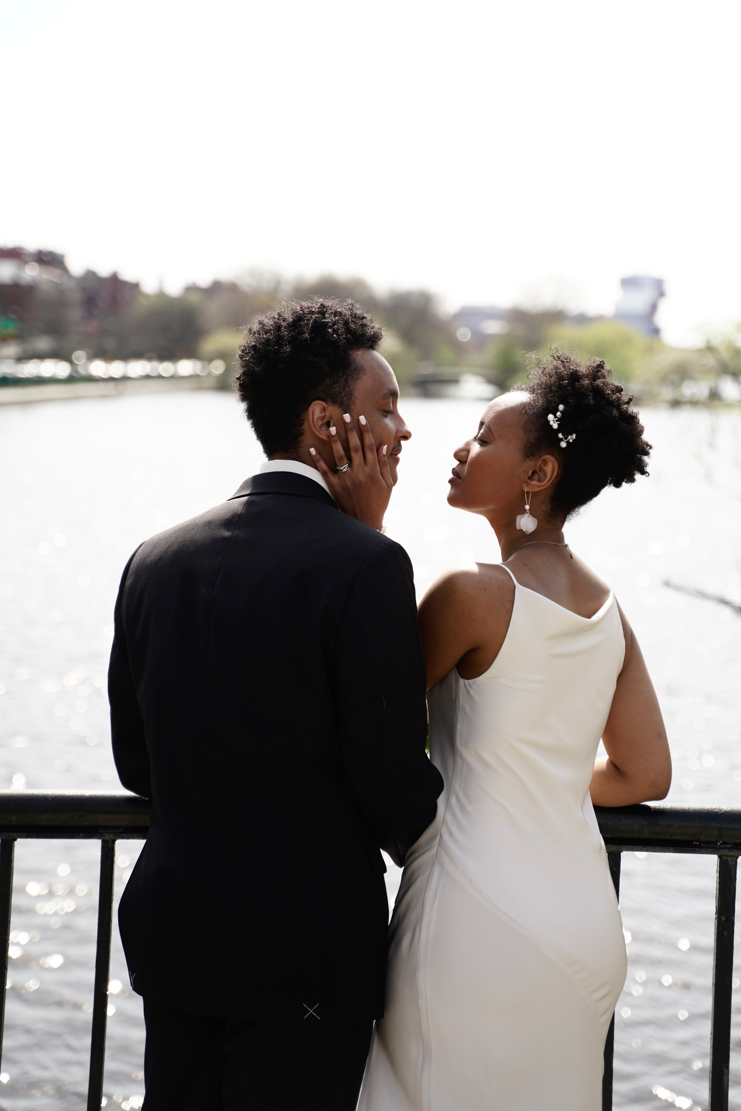 Sosina and Aaron at Charles river Esplanade. Stefanovich Photography | Boston, MA
