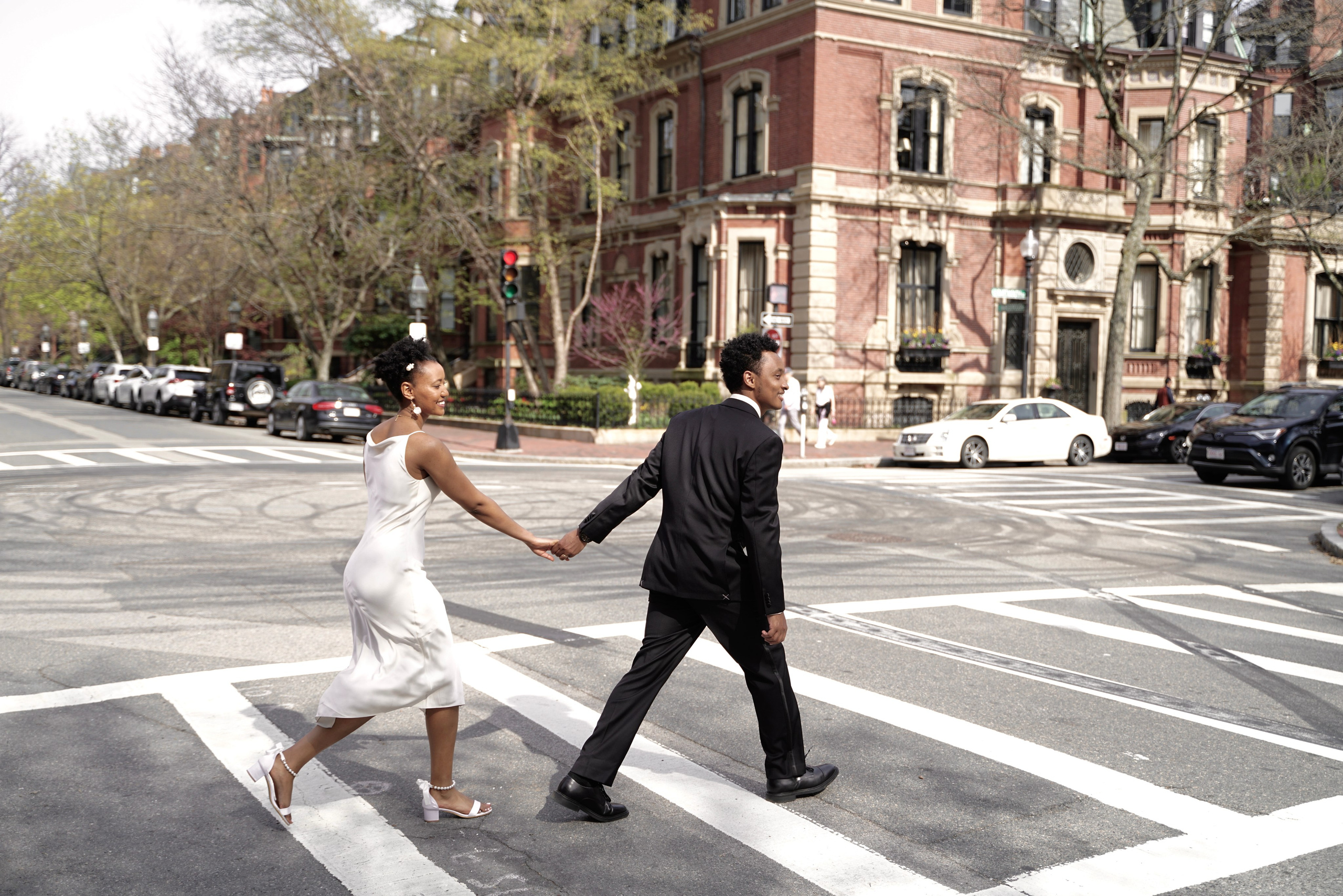 Sosina and Aaron at Charles river Esplanade. Stefanovich Photography | Boston, MA