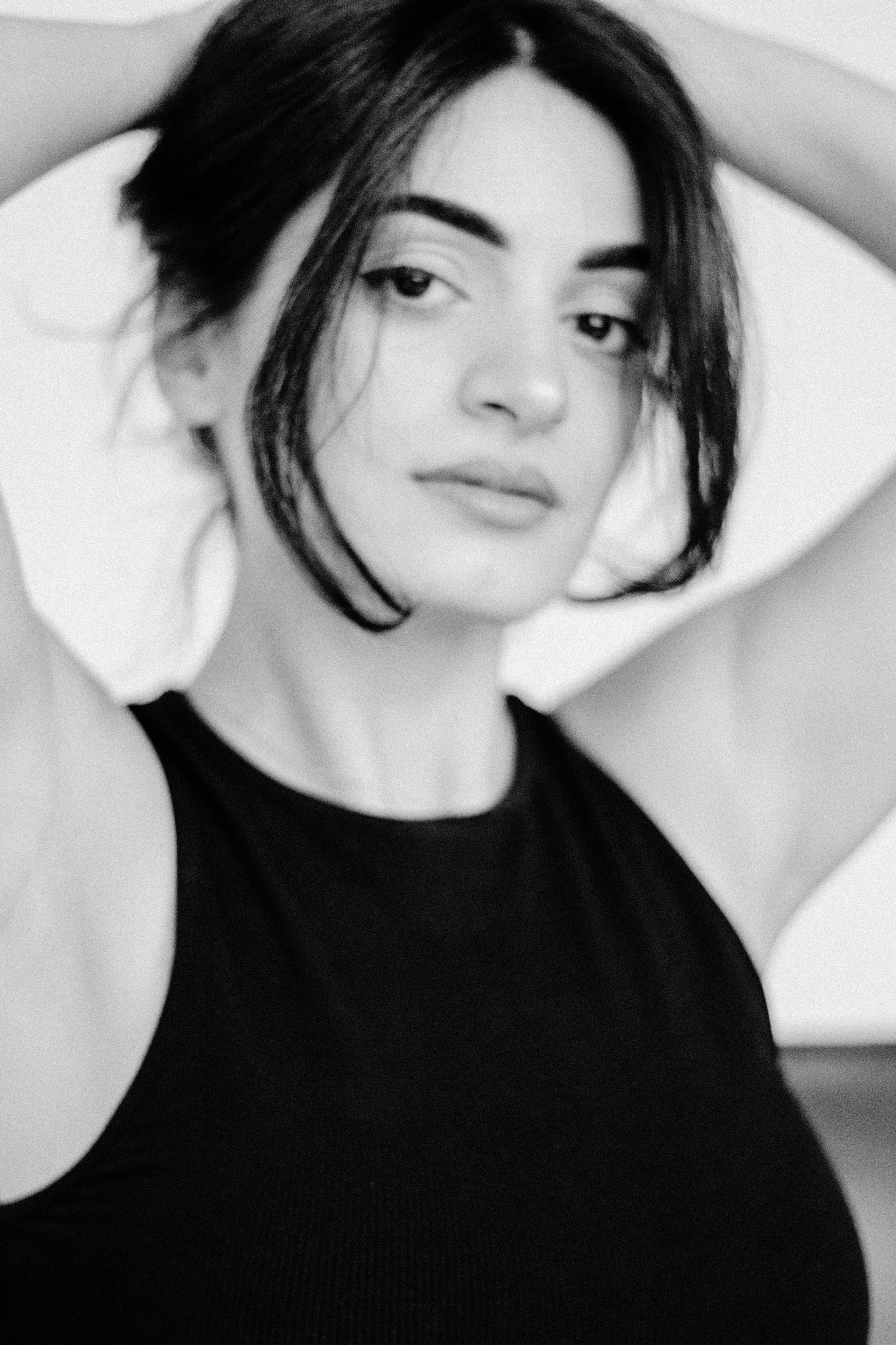 Artistic portrait in Yerevan with soft natural lighting