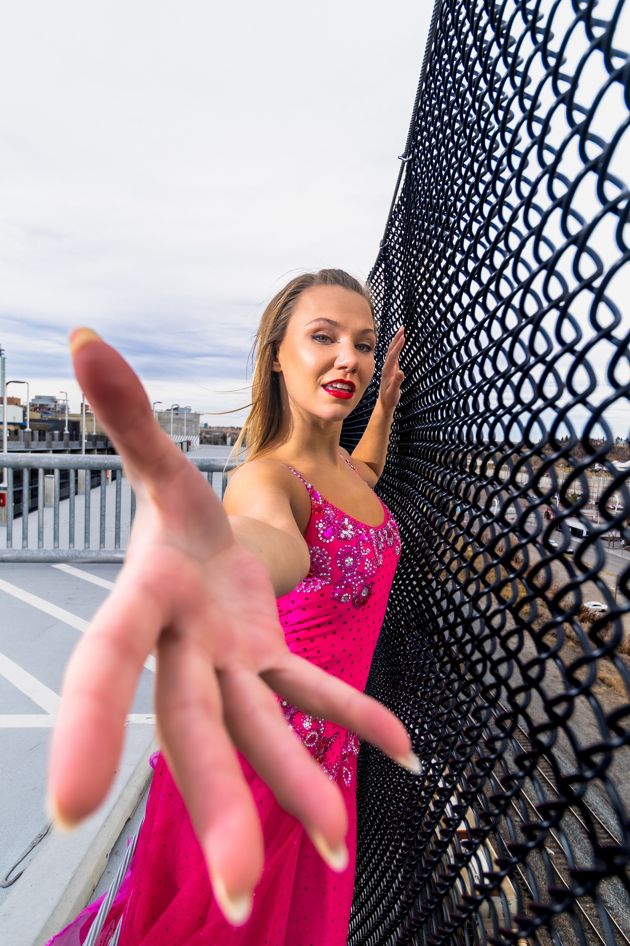 Grace in Motion: Ava Mabel’s Stunning Photoshoot in Pink. ProFly.club — Professional aerial filming in Calgary