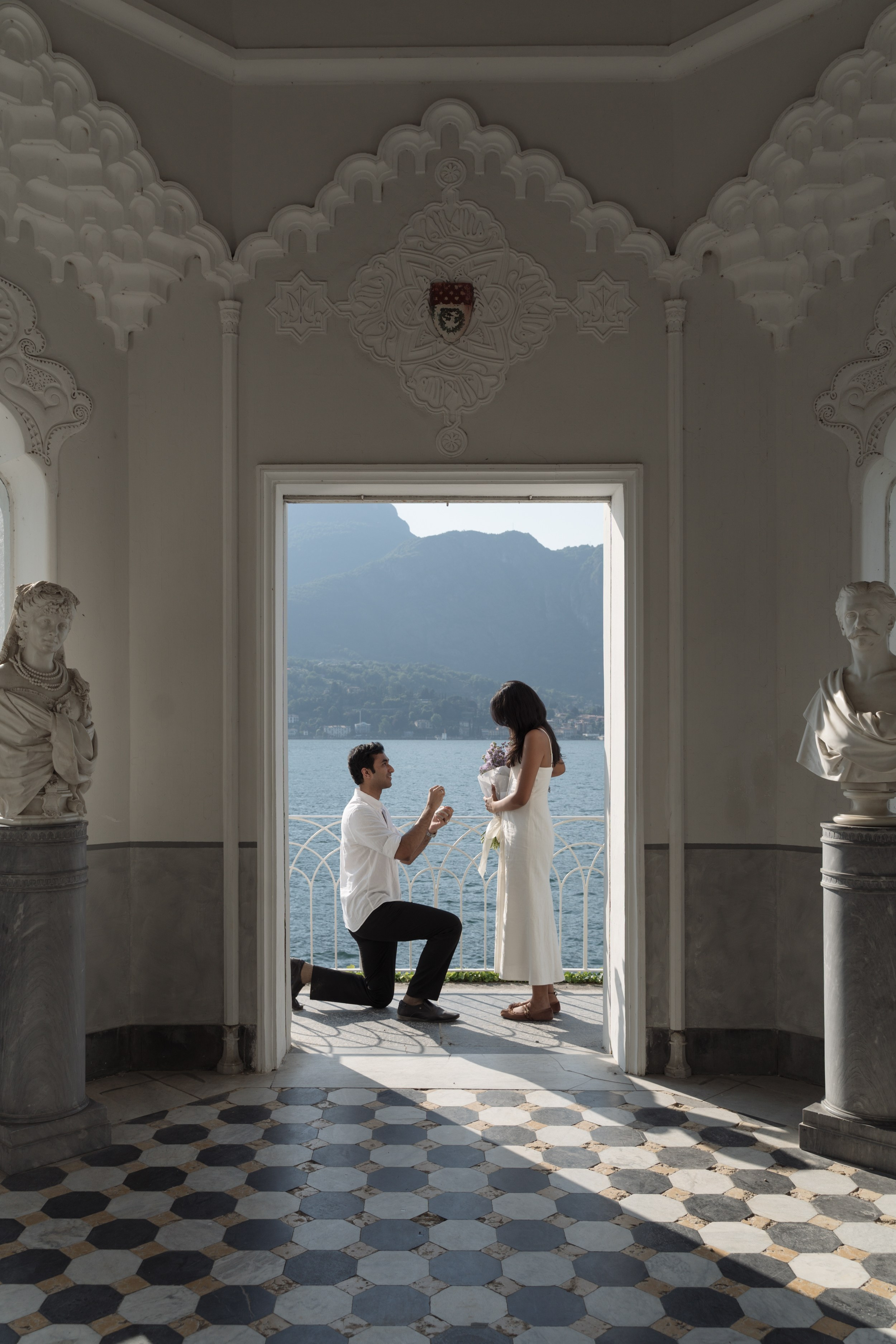 Secret Proposal at Villa Melzi, Lake Como. Lake Como Proposal Photographer | Surprise Proposals & Engagements