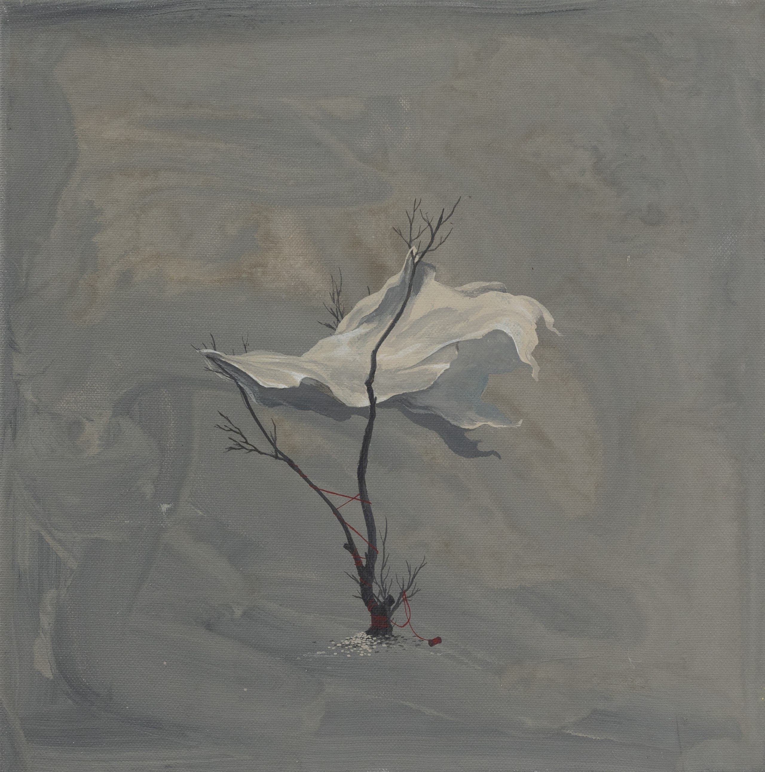 Scène.2023.30x30cm.Peinture à l’huile sur toile