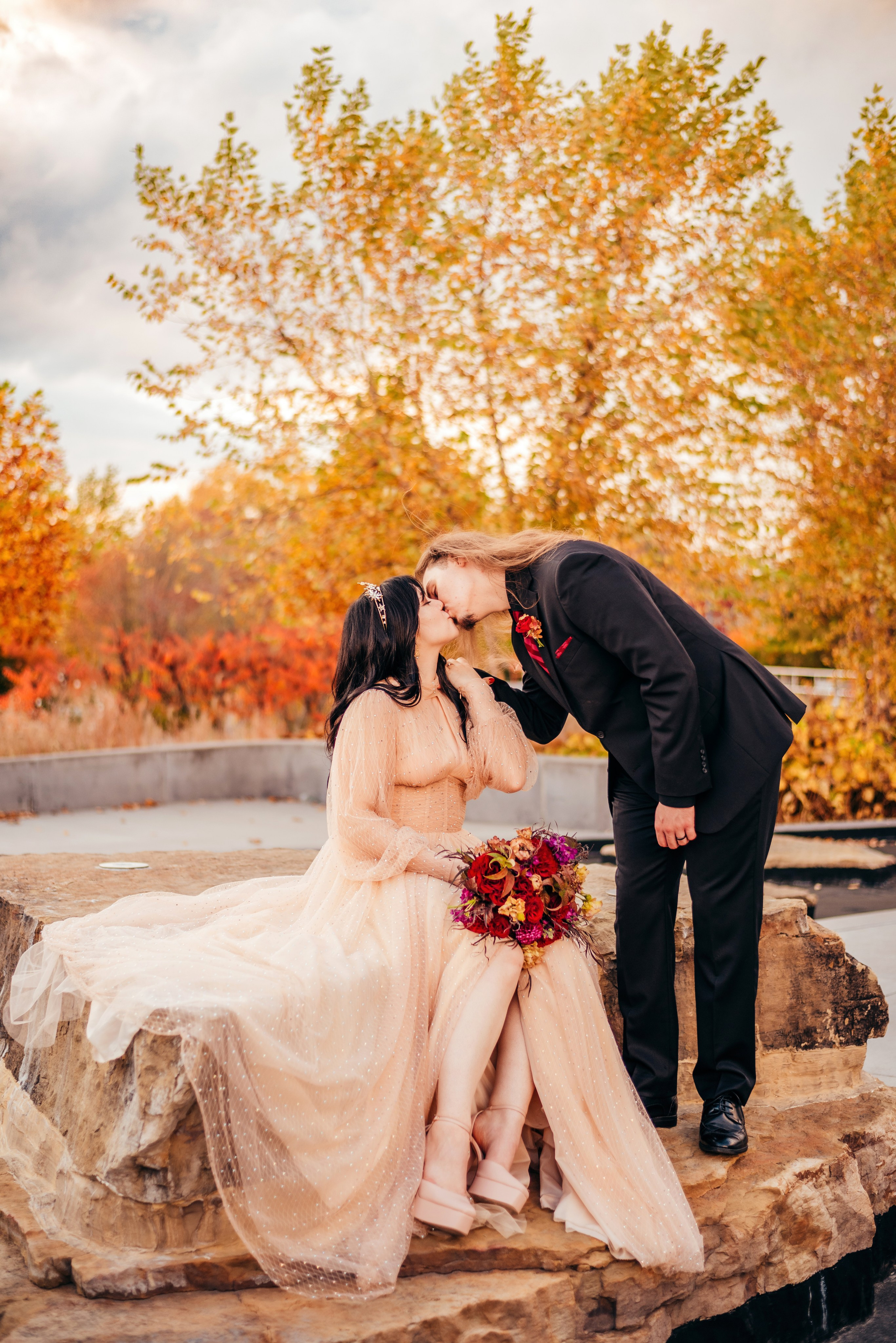 Bold & Dramatic Wedding at The Paper Mill on The Landing | Fort Wayne Wedding Photographer. Alexandria Danielle Photography | Fort Wayne & Indianapolis Wedding Photographer