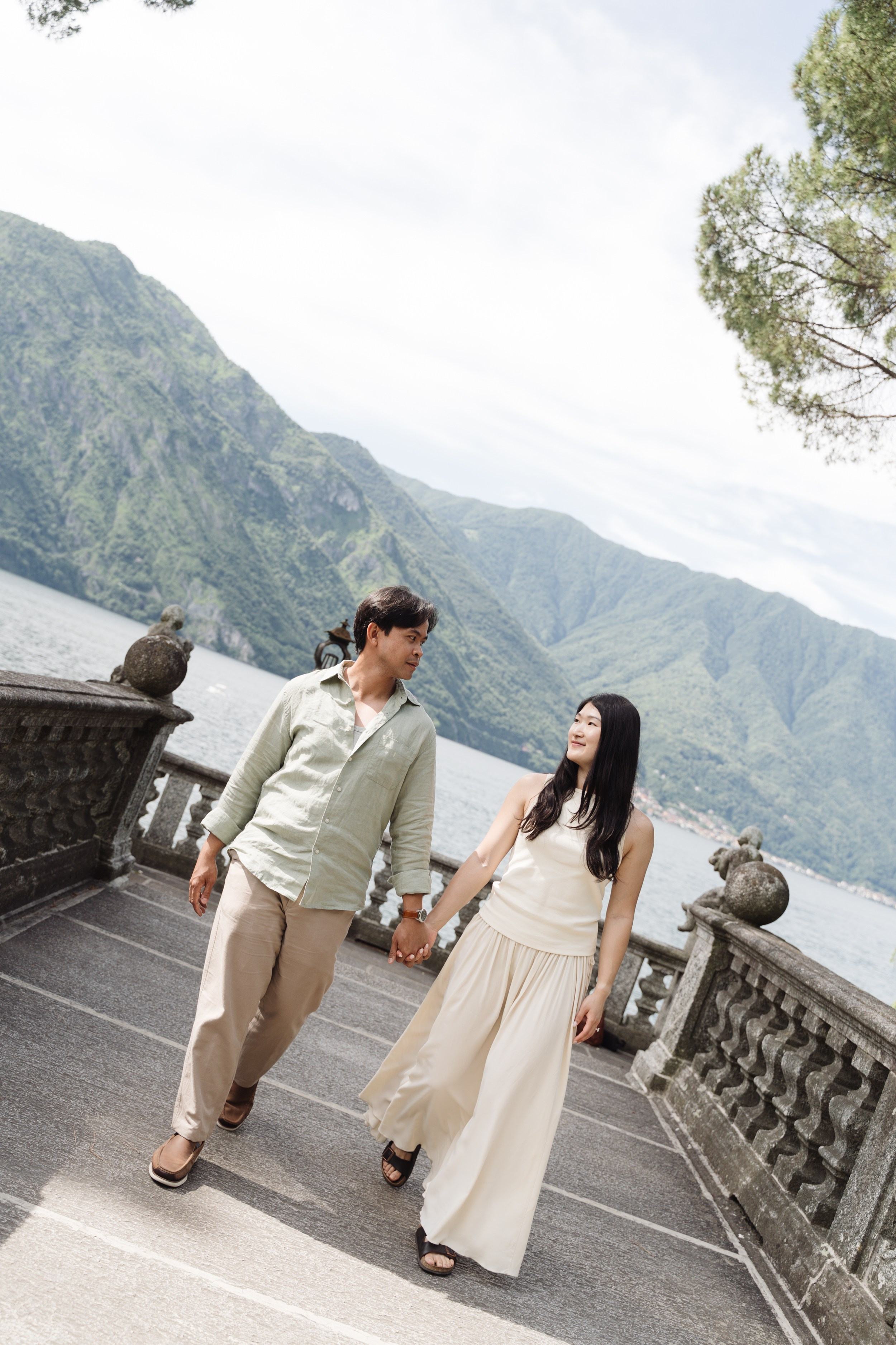 Tremezzo Sunrise Proposal. Lake Como Proposal Photographer | Surprise Proposals & Engagements