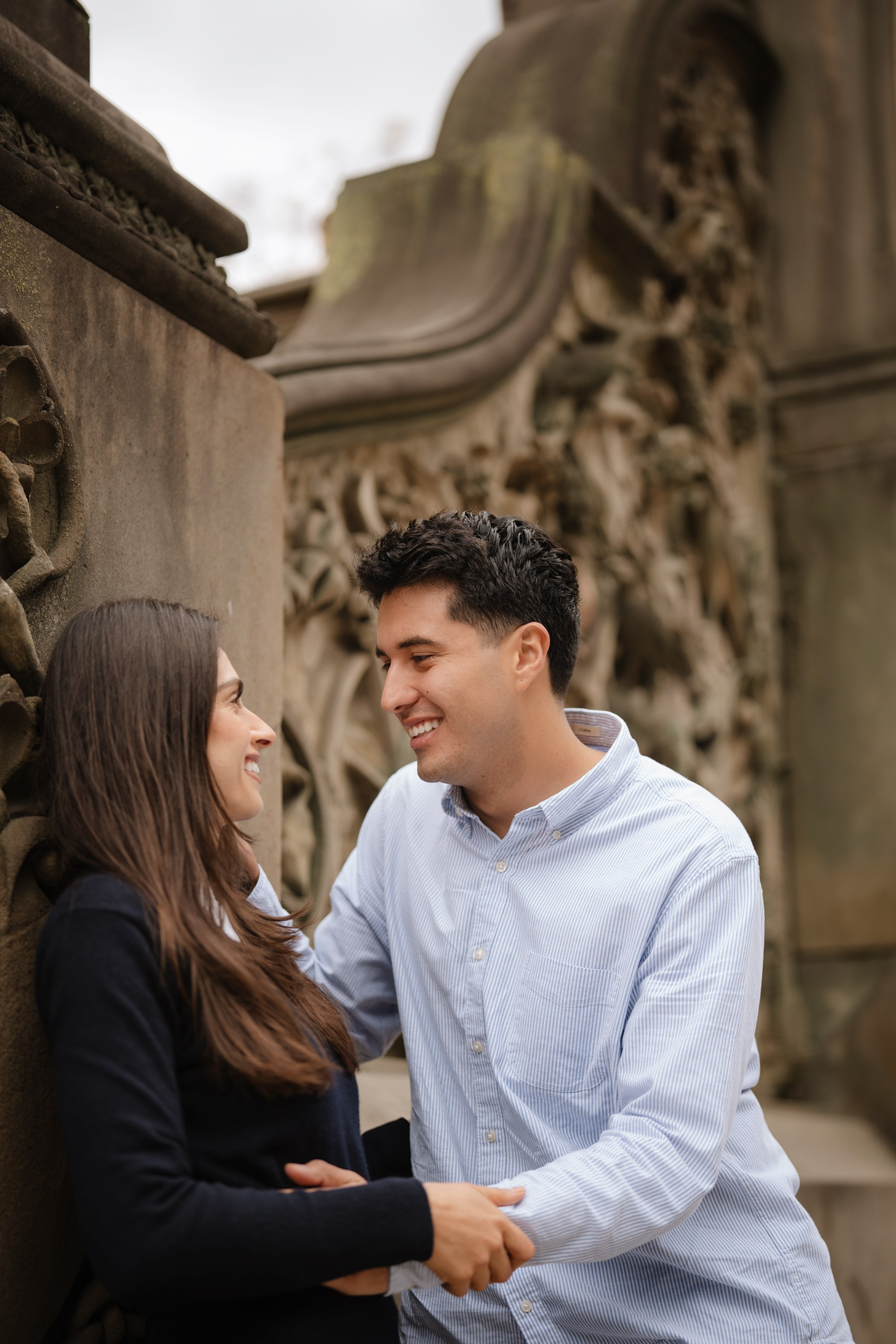 Proposal in Central Park. Fall 2025. Portrait and wedding photographer in New York