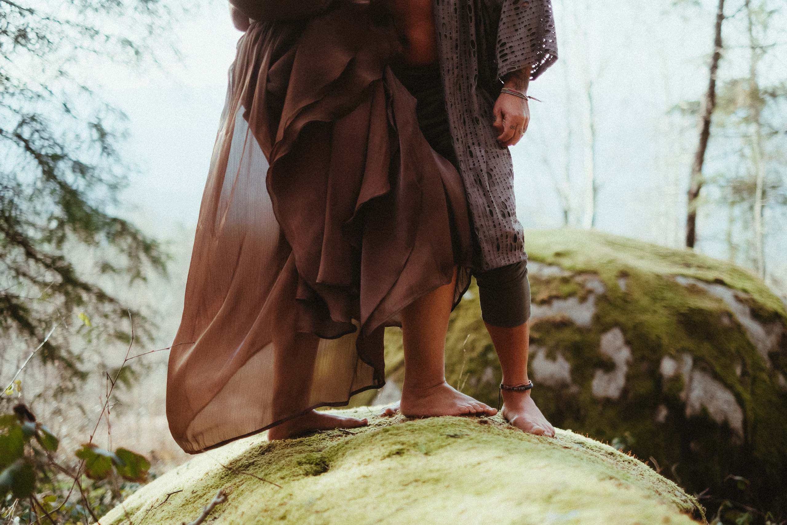 intimate couple embracing in nature during Portugal pre wedding shoot
