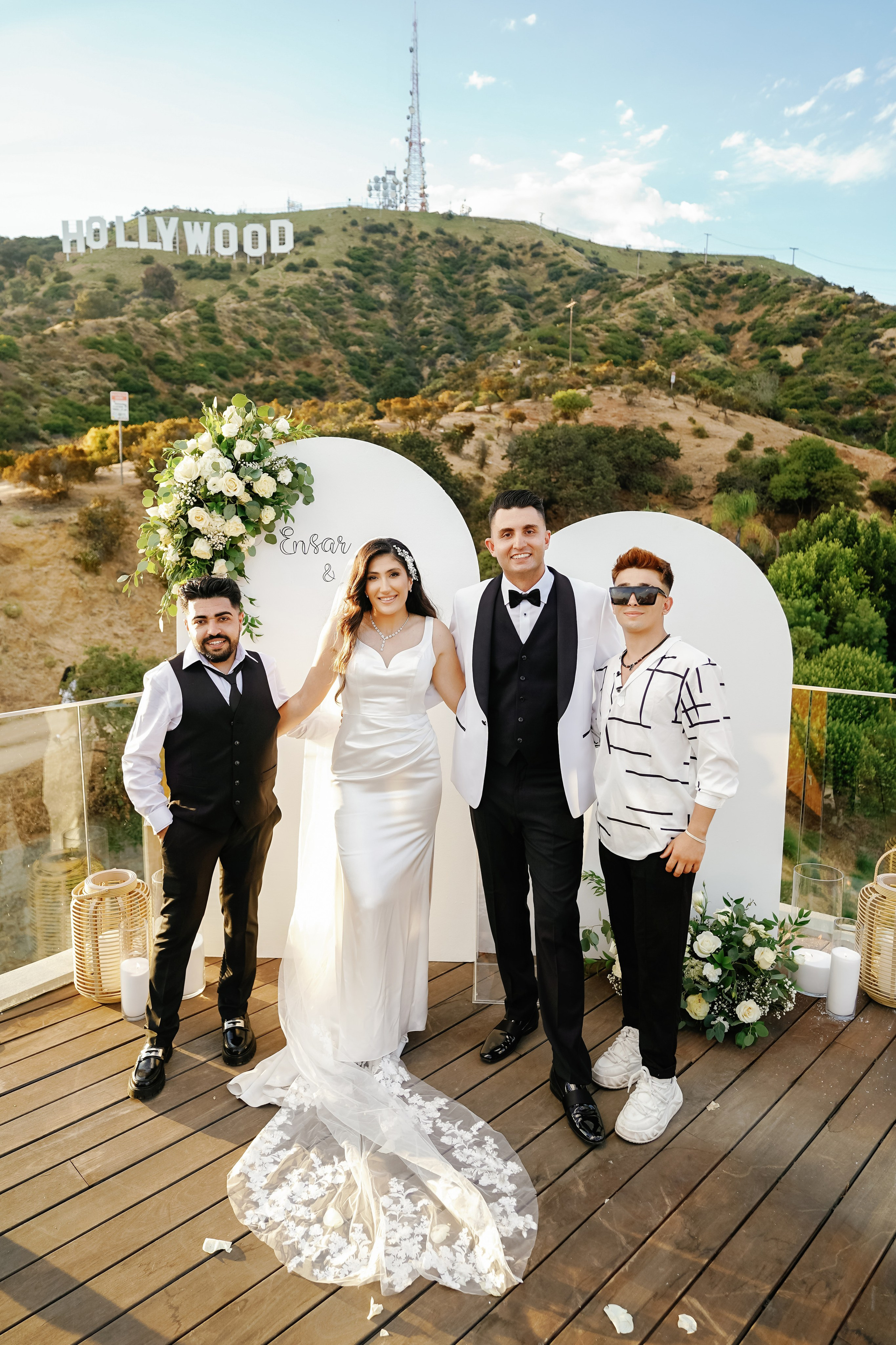 Wedding at the Hollywood Sign Venue, Los Angeles, California. Wedding Photography & Videography Team in California, Los Angeles, San Francisco, San Diego and Travel