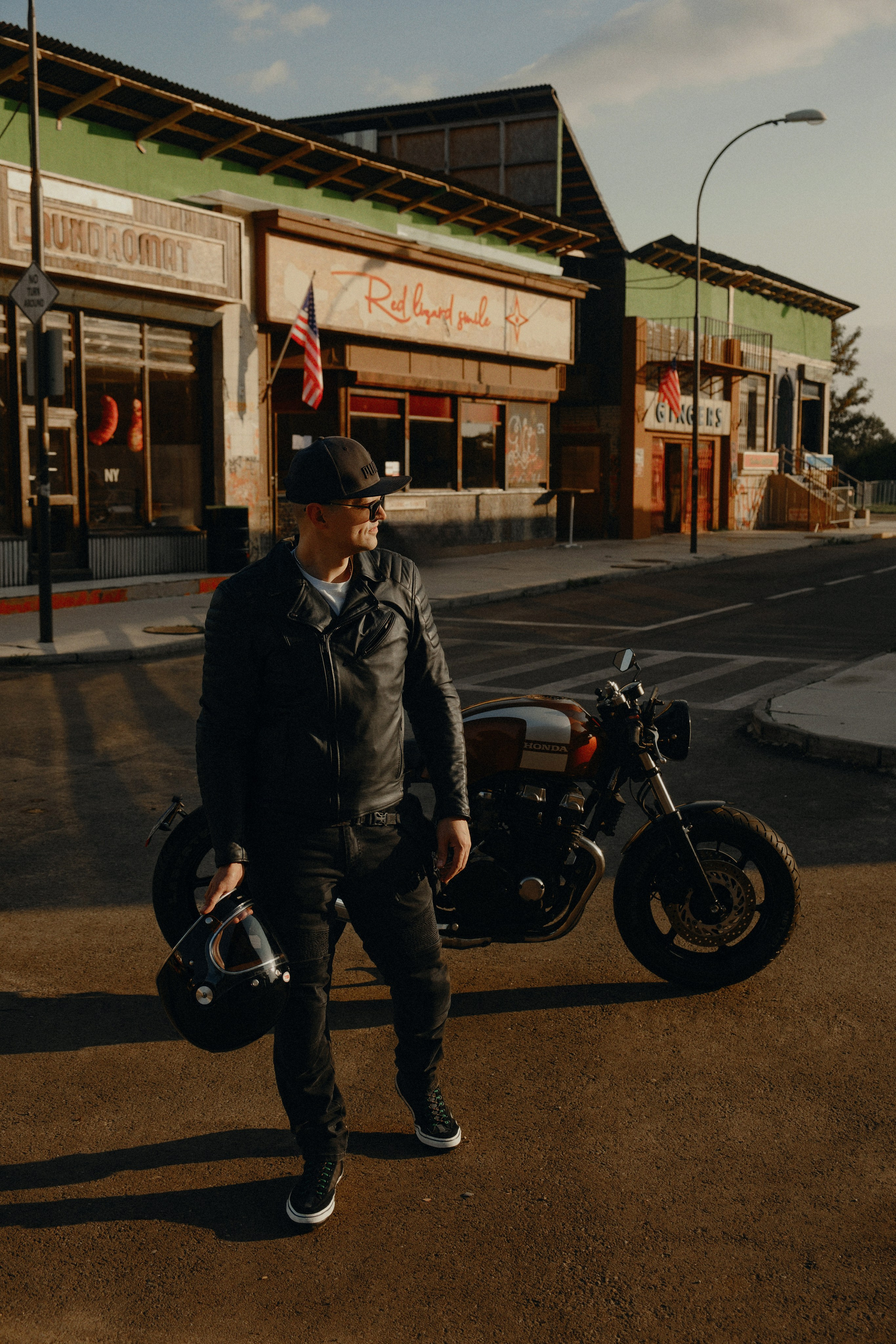 Café Racer Style Photography — Brutal Man & Custom Bike