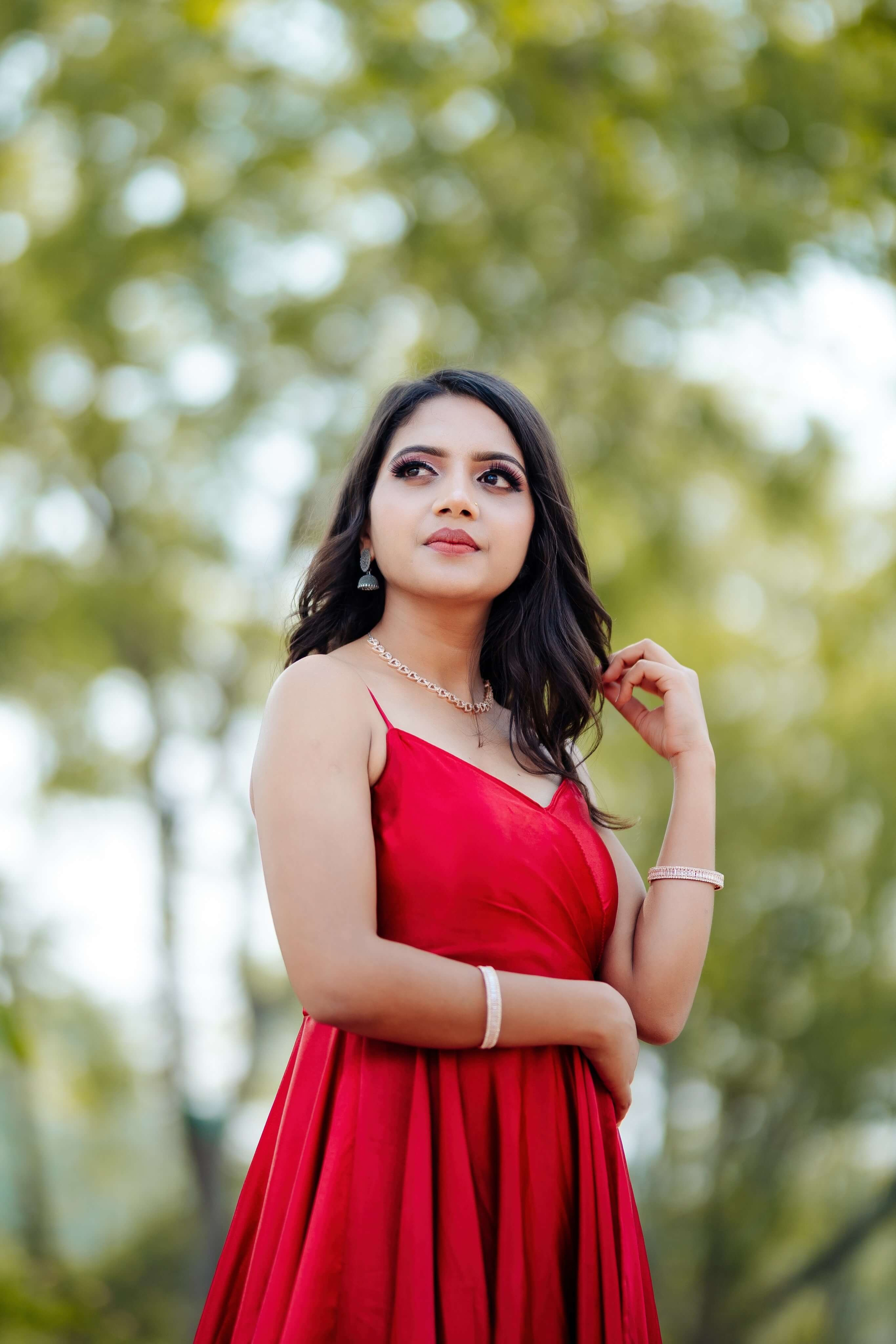Close up portrait of Nepali bride at pre wedding photoshoot
