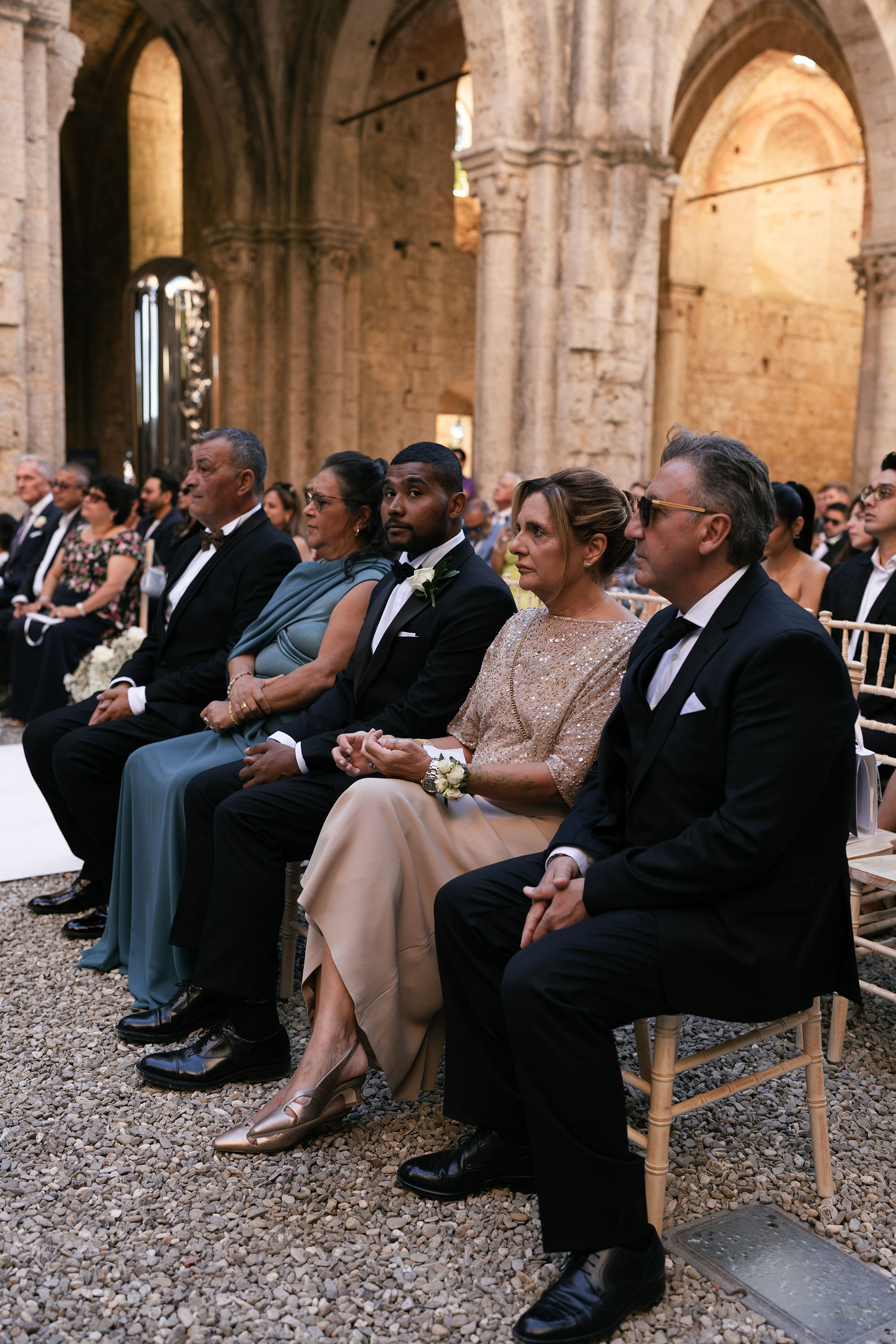 Ginevra and Avi — Abbazia di San Galgano, Tuscany. Destination Wedding Photographers and content creators based in Spain