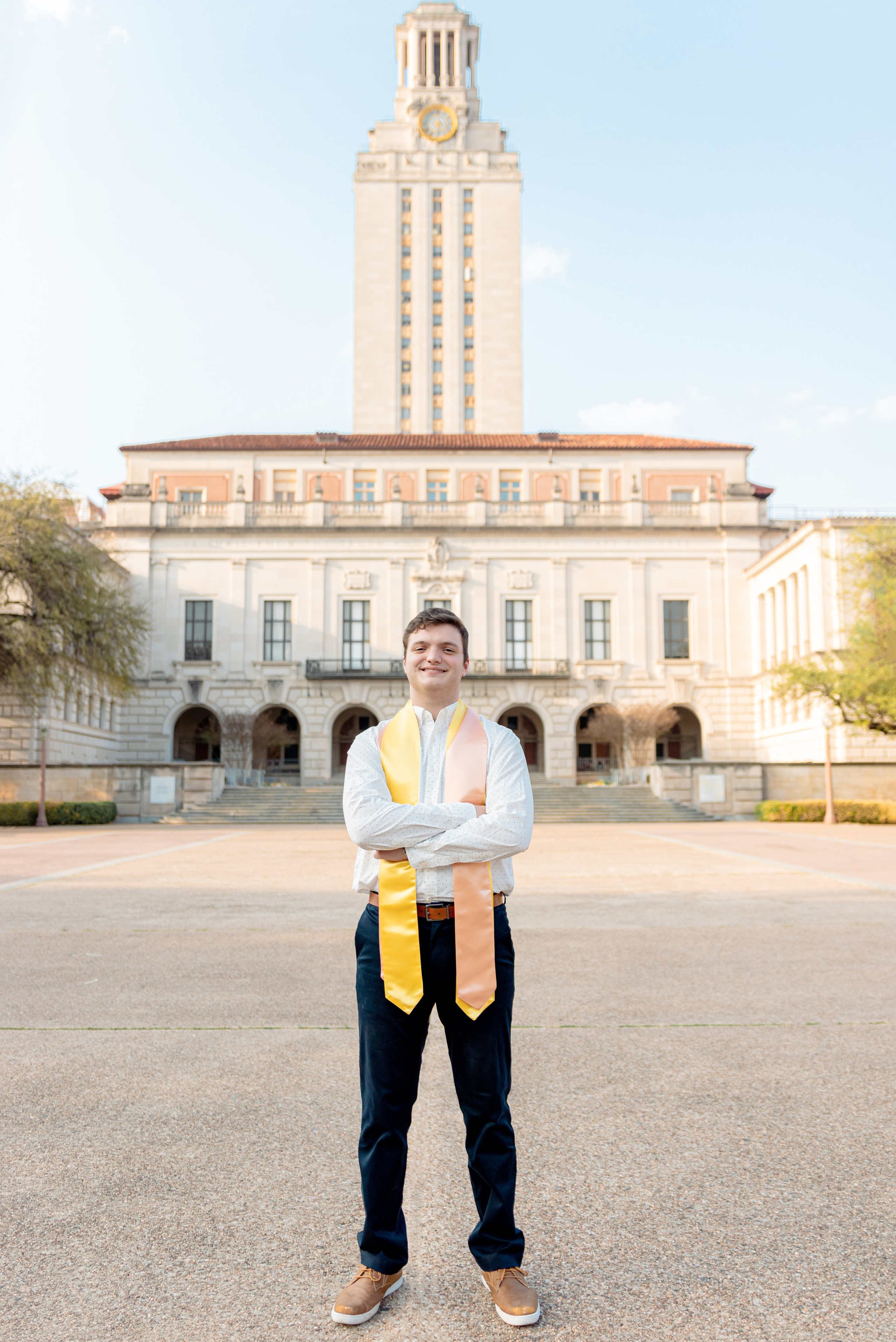 Aaron's graduation photoshoot at the University of Texas in Austin