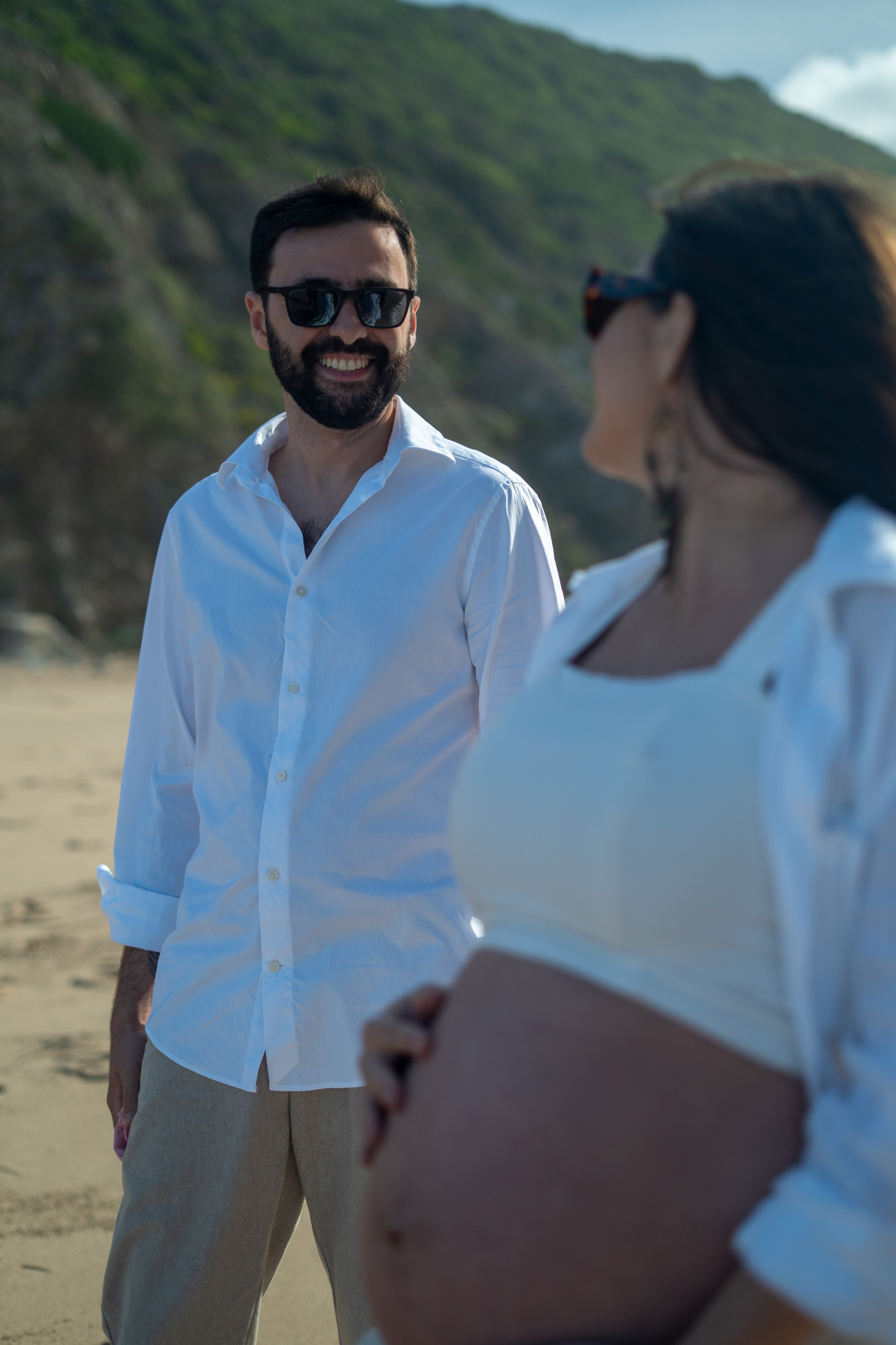 Ensaio Praia — Rafaela e César. Frames by Giovani Braga