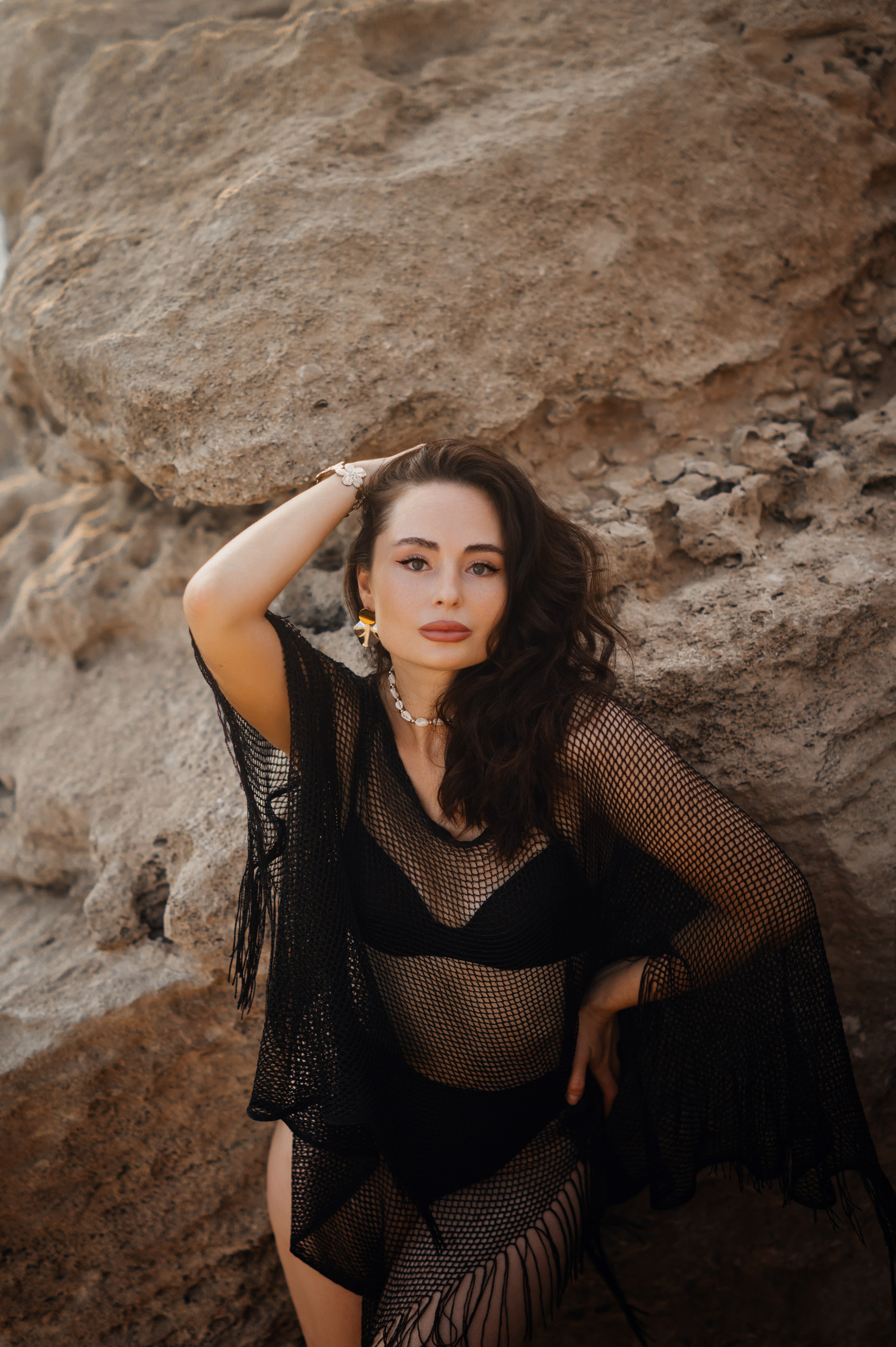 Морские скалы. Фотограф на Кипре