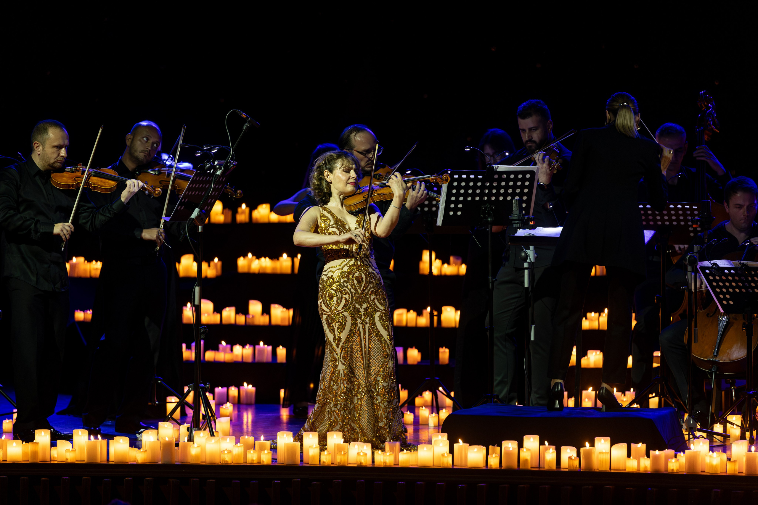 Violinistica Irina Mureșanu tokom nastupa na Candlelight koncertu u Sarajevu