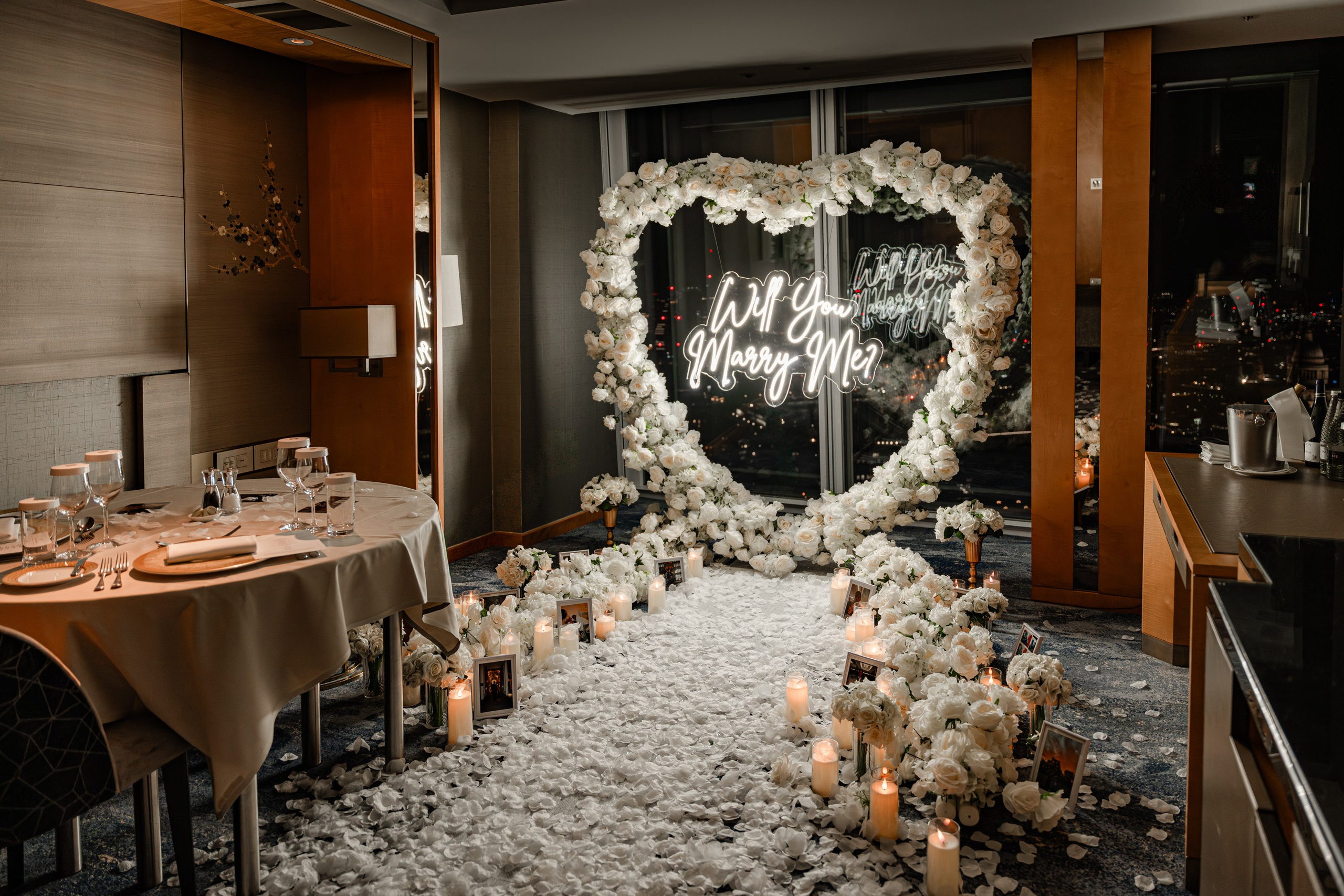 The proposal in The Shard. Tonya Kyrylenko photographer in London