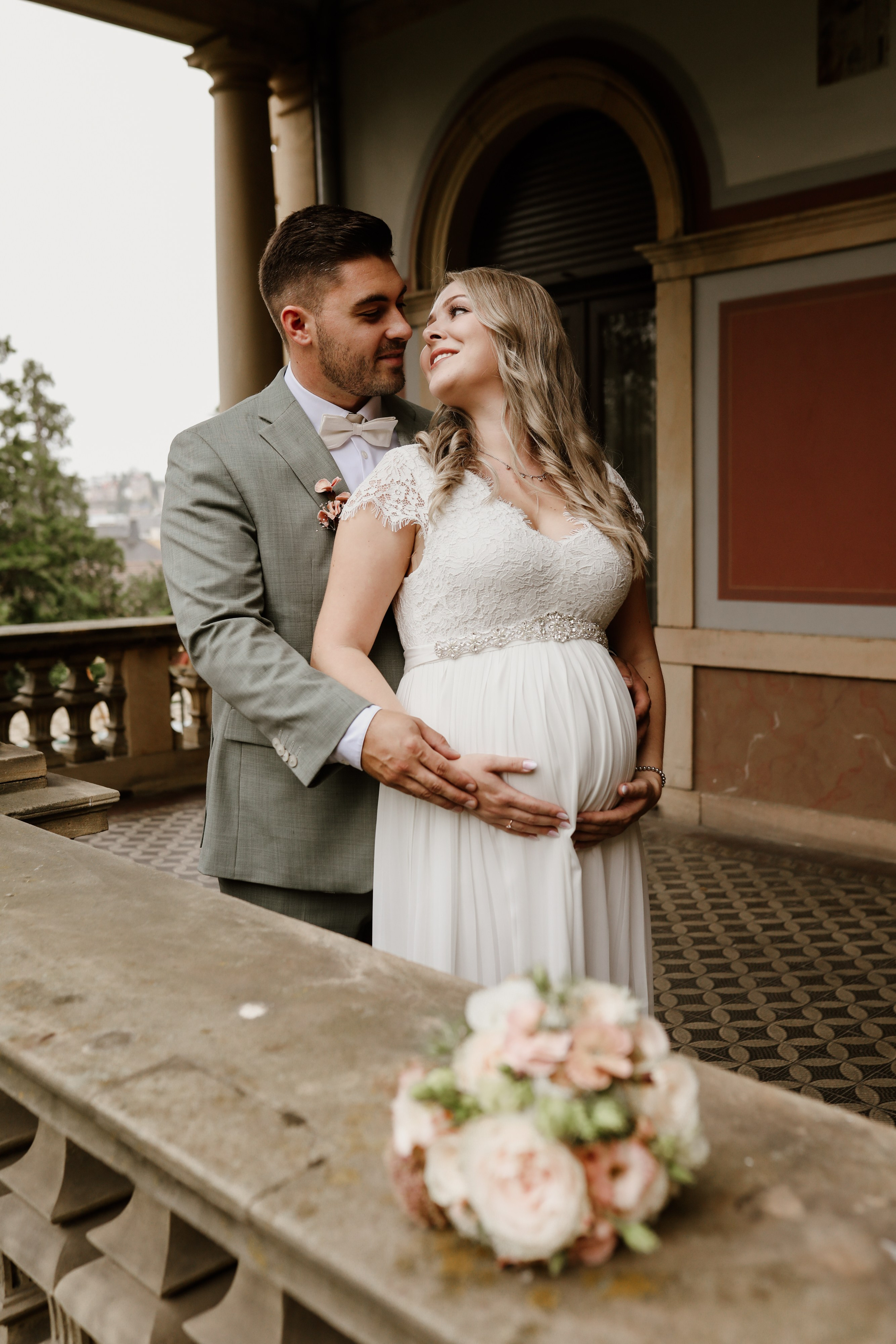 Emotionales Brautpaarporträt in Haßloch– Hochzeitsreportage Pfalz