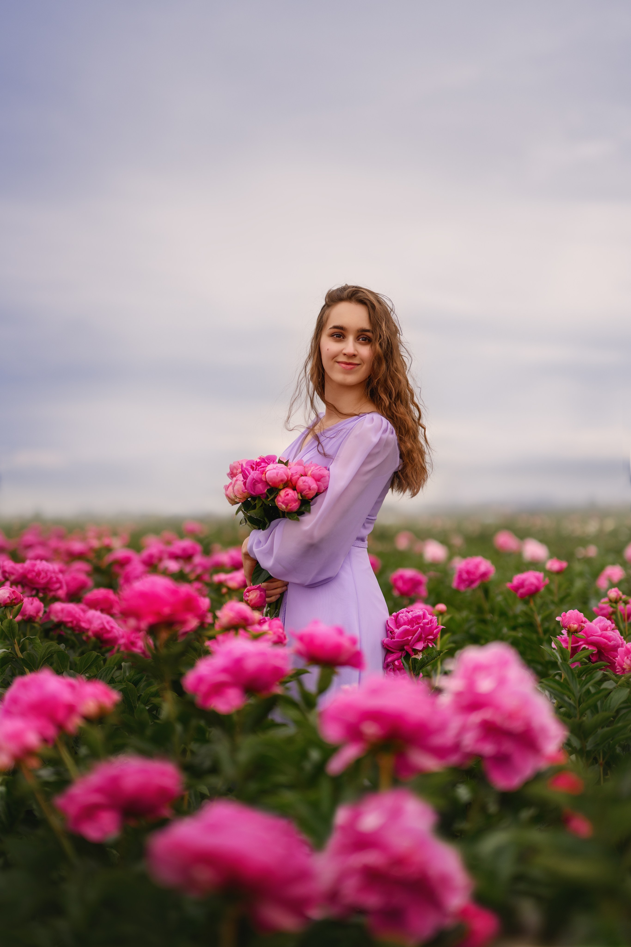 Wrapped in Peonies. Wedding & portrait photography in the Seattle Area. Helen Michelle photographer