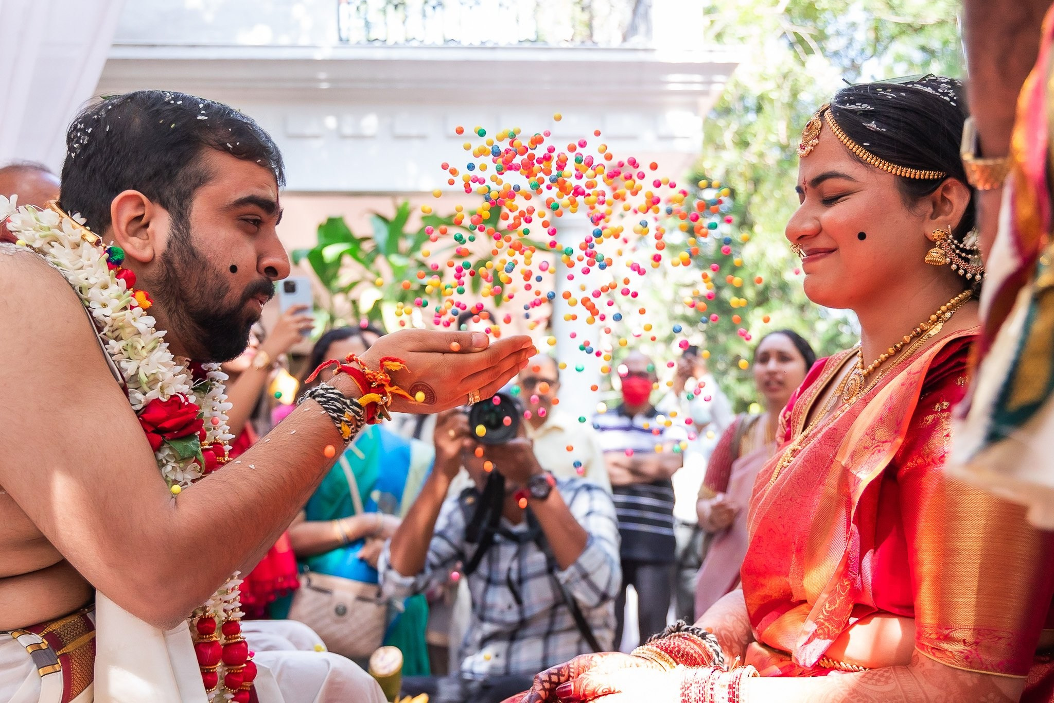 Telugu + Punjabi Fusion Wedding at Le Roma Gardenia resort, Bangalore, India