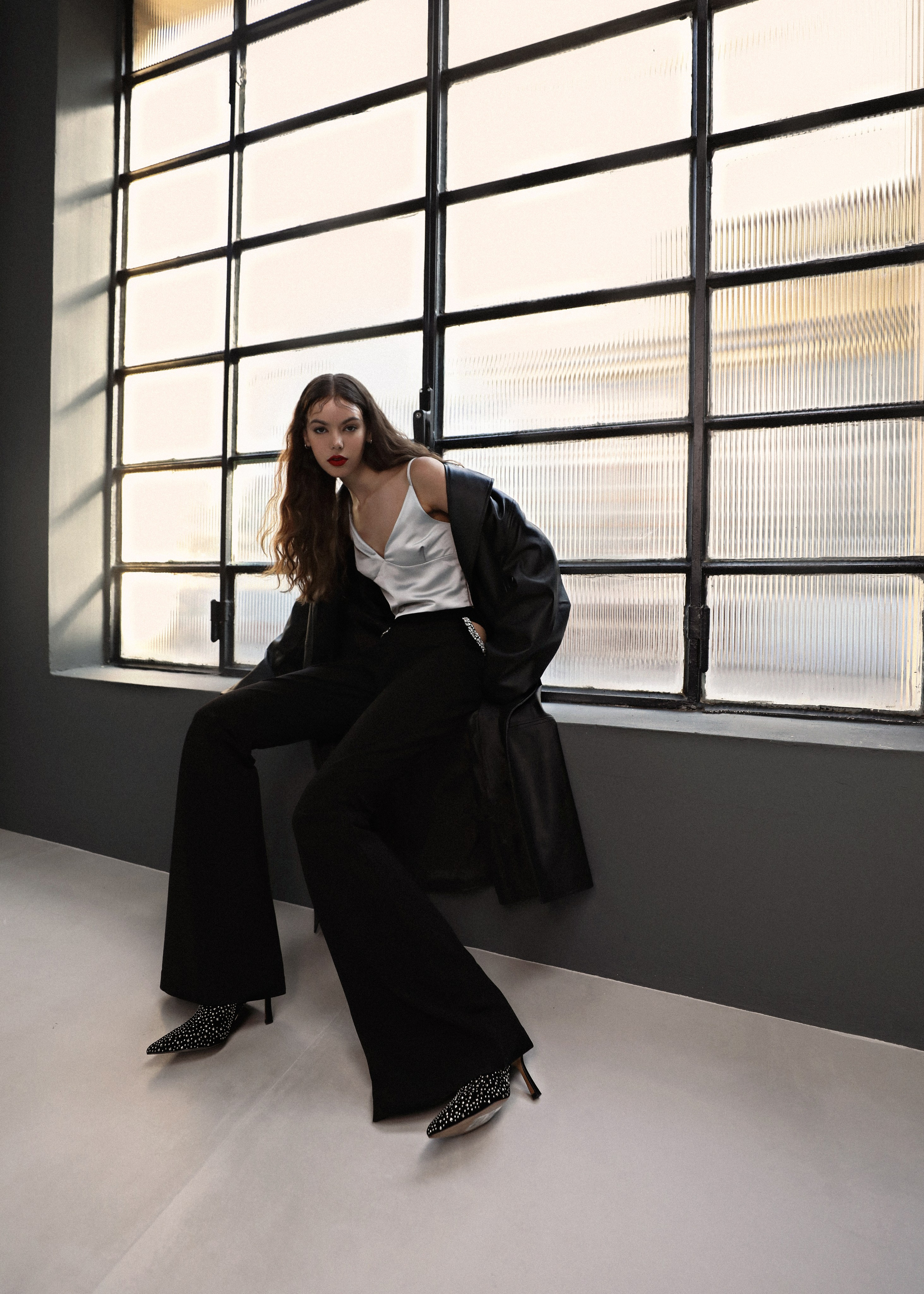 Editorial beauty styling emphasizing natural elegance