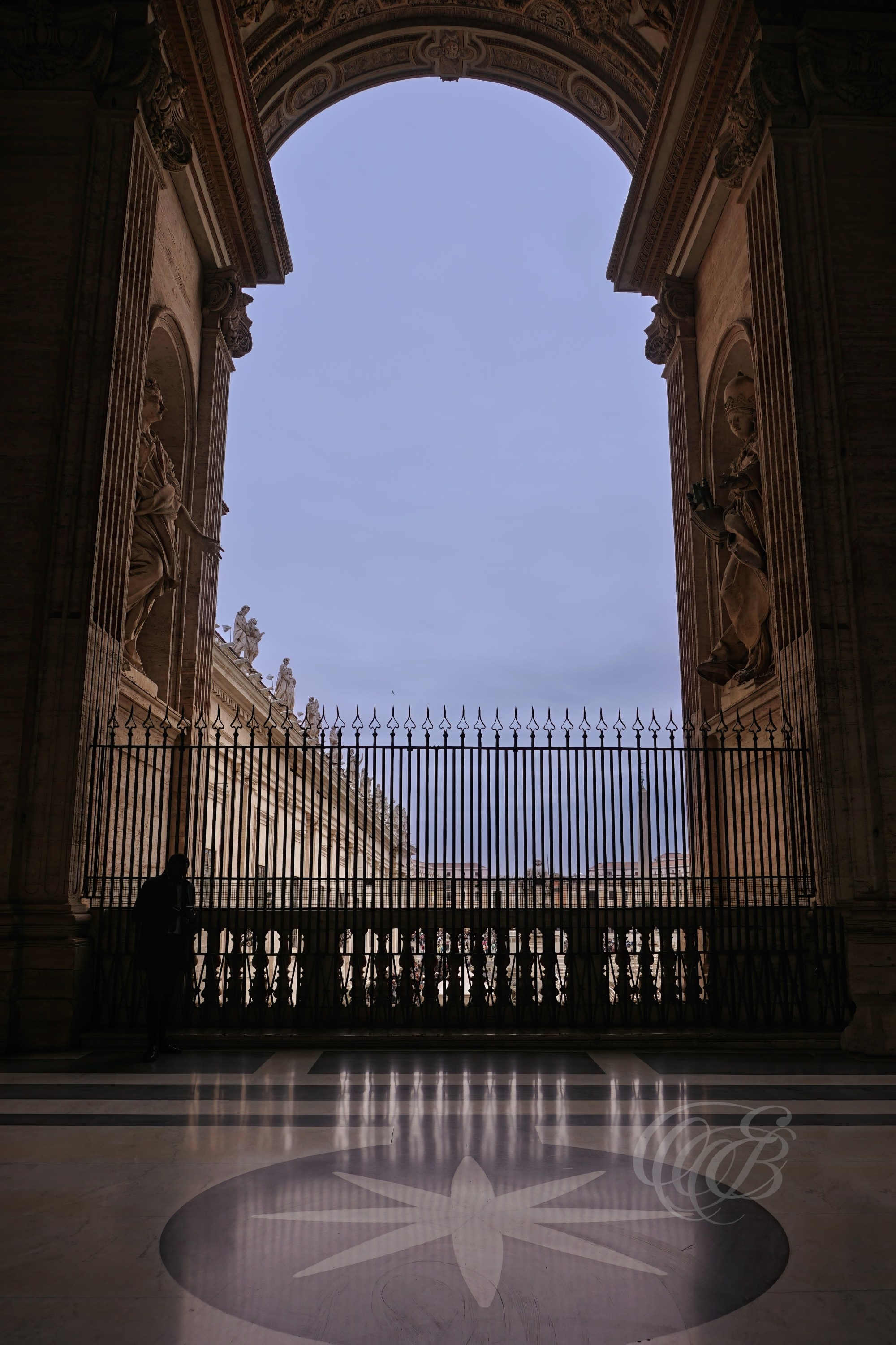 Photography of Italy — Rome, Italy, St. Peter’s Basilica Arched Window Looking onto St. Peter’s Square — Eduardo Bartoli Fine Art & Travel Photography