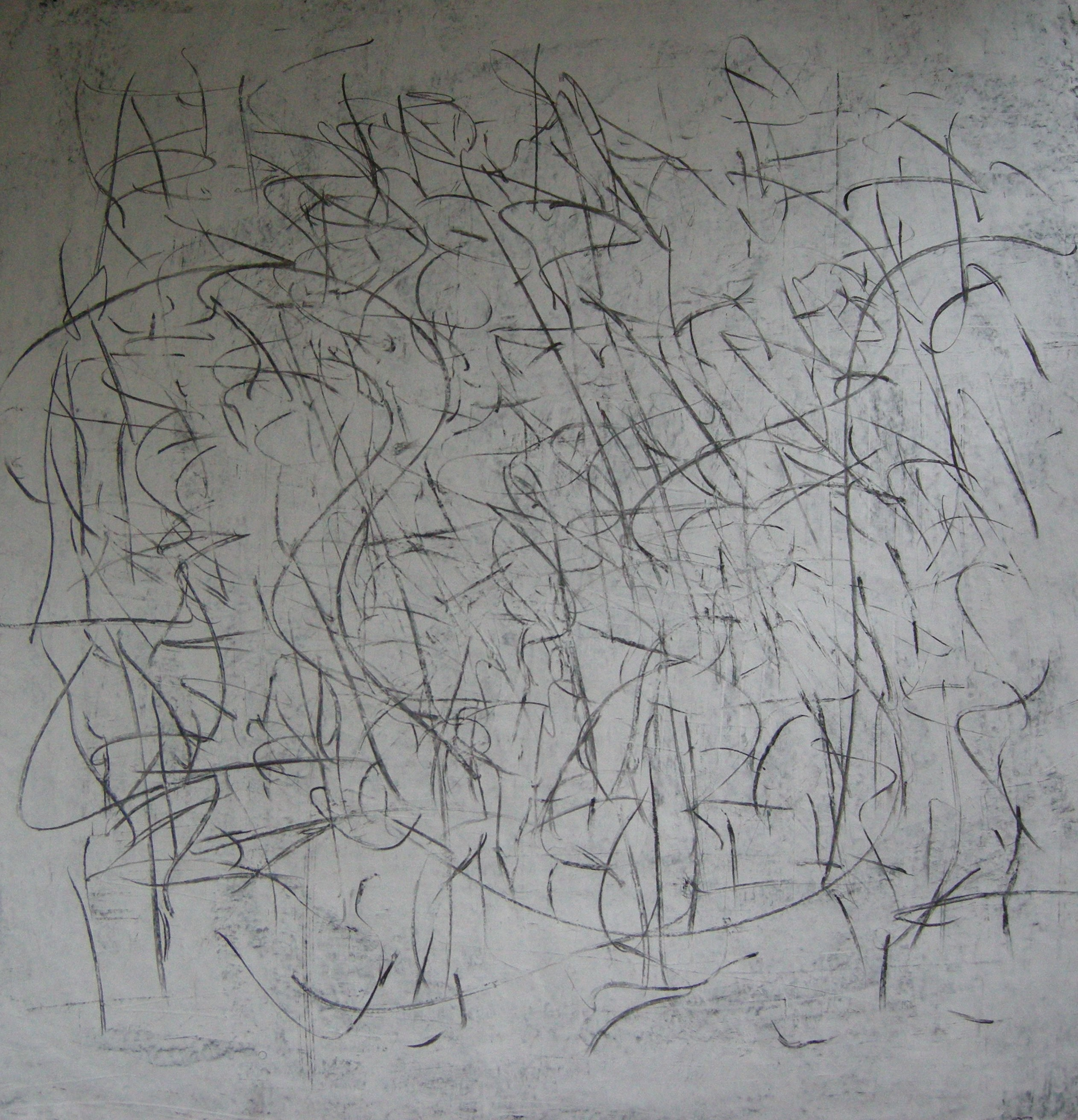 O.T. 2010 - zirka 100x100                                                            Papier auf Holzplatten aufgezogen