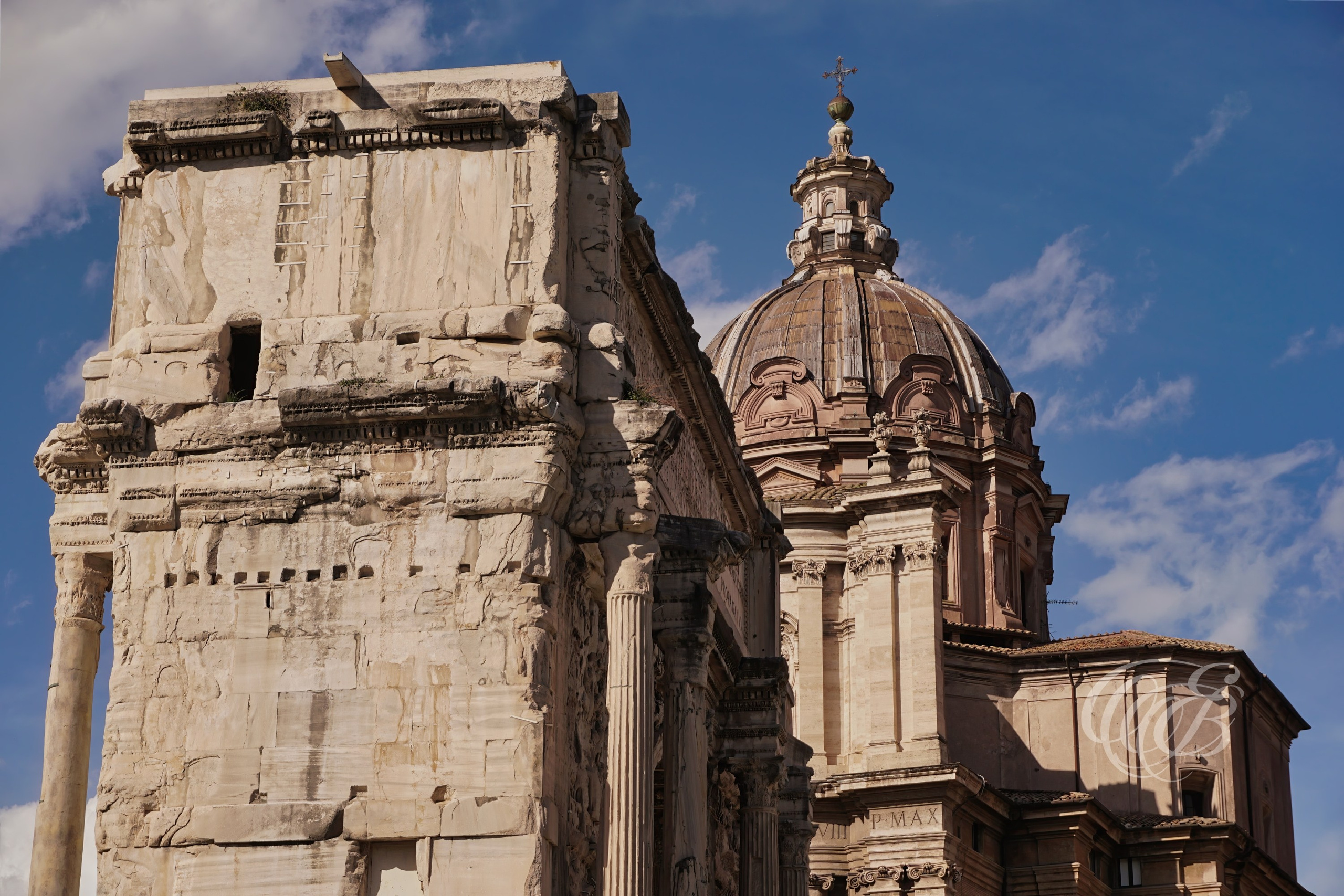 Photography of Italy — Rome, Septimius Severus Arch & St. Luca and Martina Church on a Sunny Day — Eduardo Bartoli Fine Art & Travel Photography