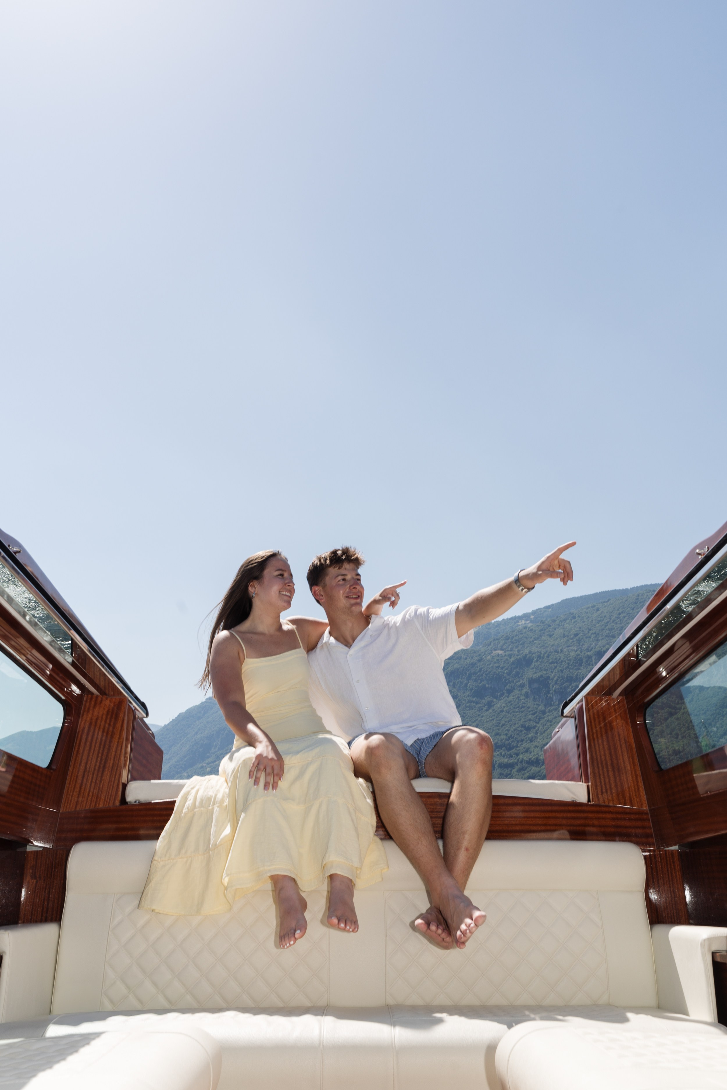 Boat Proposal in Lake Como. Lake Como Proposal Photographer | Surprise Proposals & Engagements