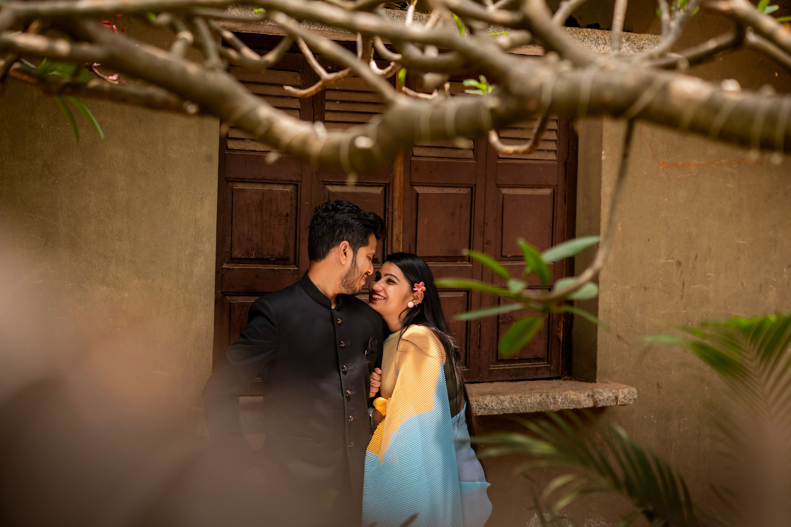 Prakriti & Ayush, Pre-Wedding Shoot at Shibravyi Courtyard, Bangalore | Truly Yours