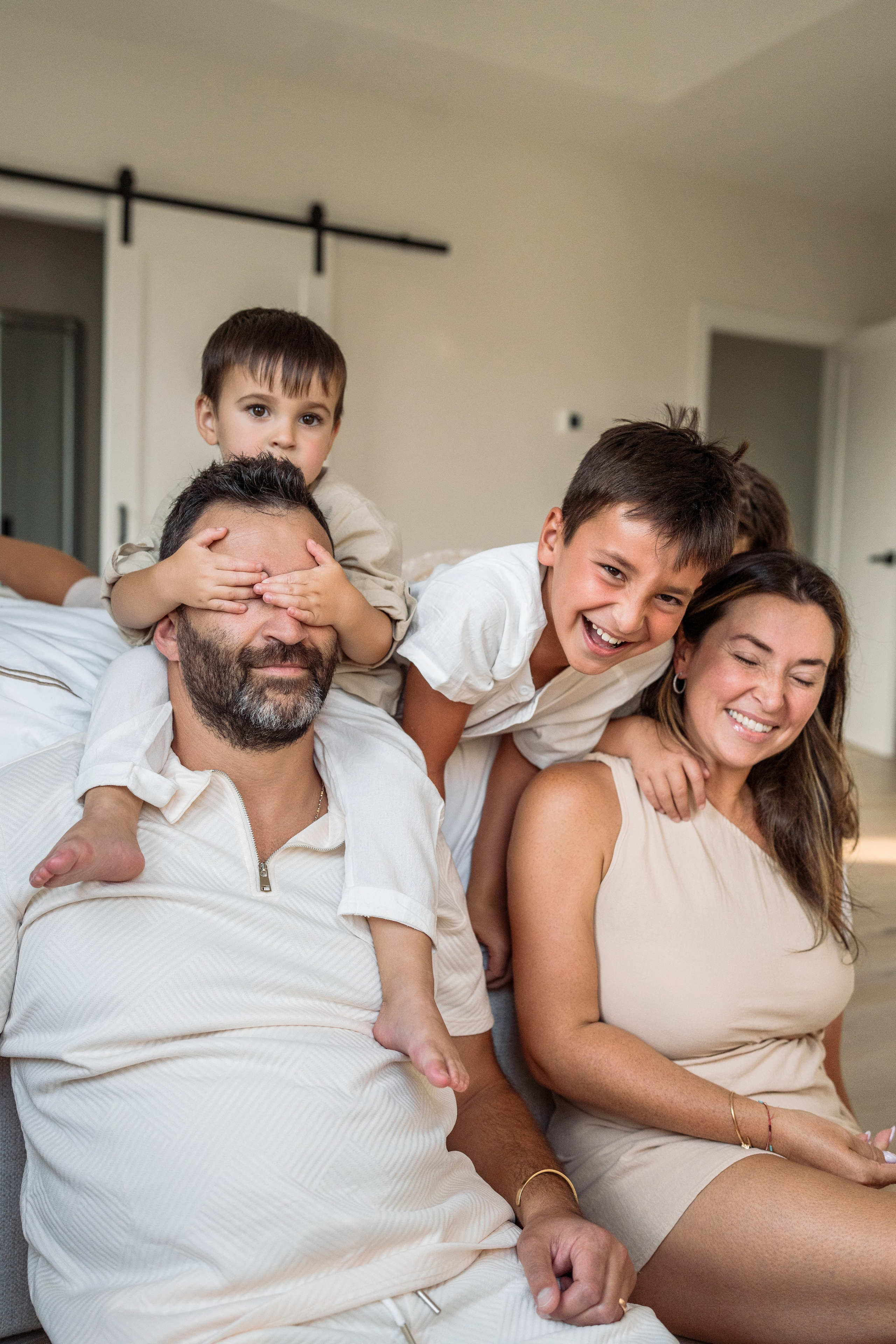 Boris, Lubov, Fiona, Donald, Dylan. At home. Wedding and family photographer and videographer PA, NJ, NY, DE, MD