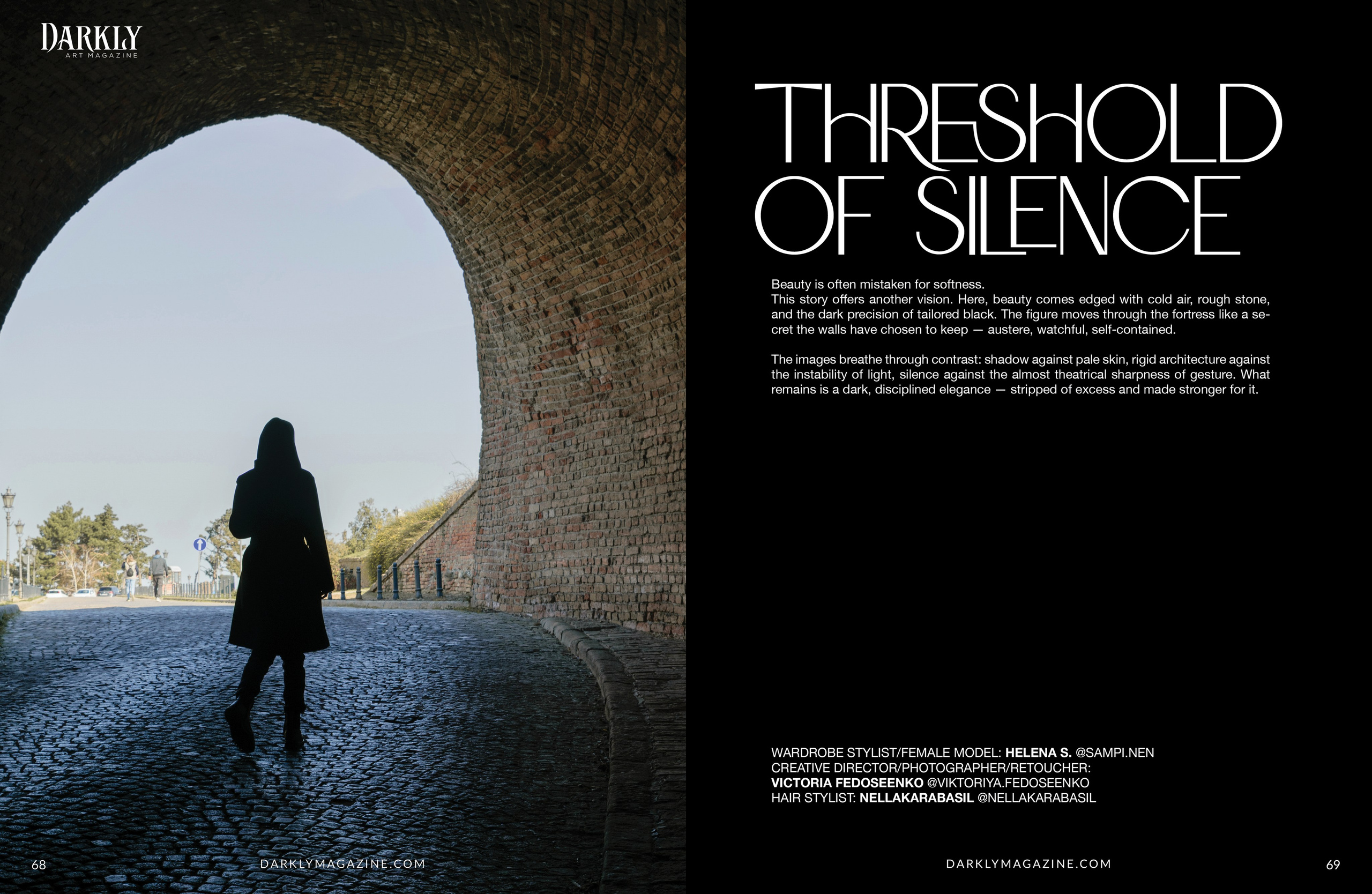 HELENA “Threshold of Silence” // Darkly Art Magazine. Victoria Fedoseenko. Editorial portrait & brand & event photographer based in Serbia