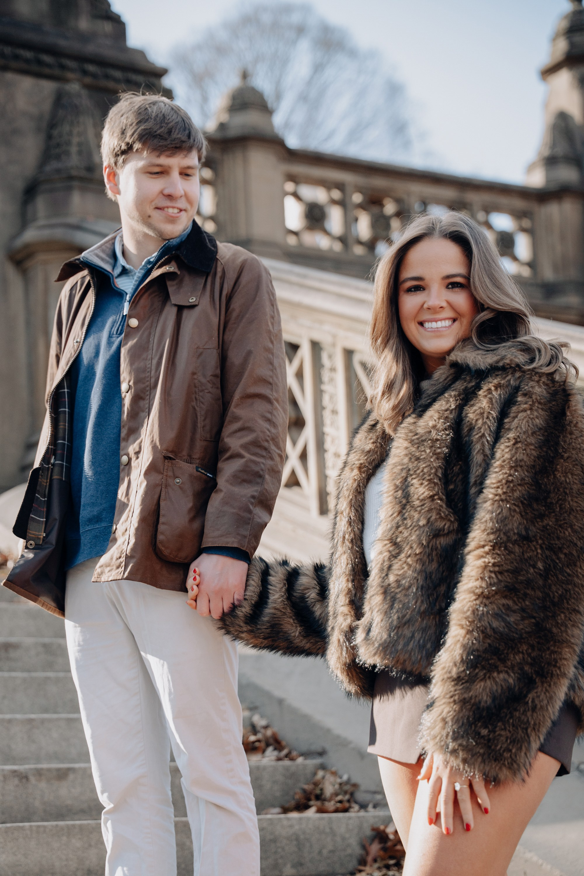 Proposal shoot in Central Park. Portrait and wedding photographer in New York
