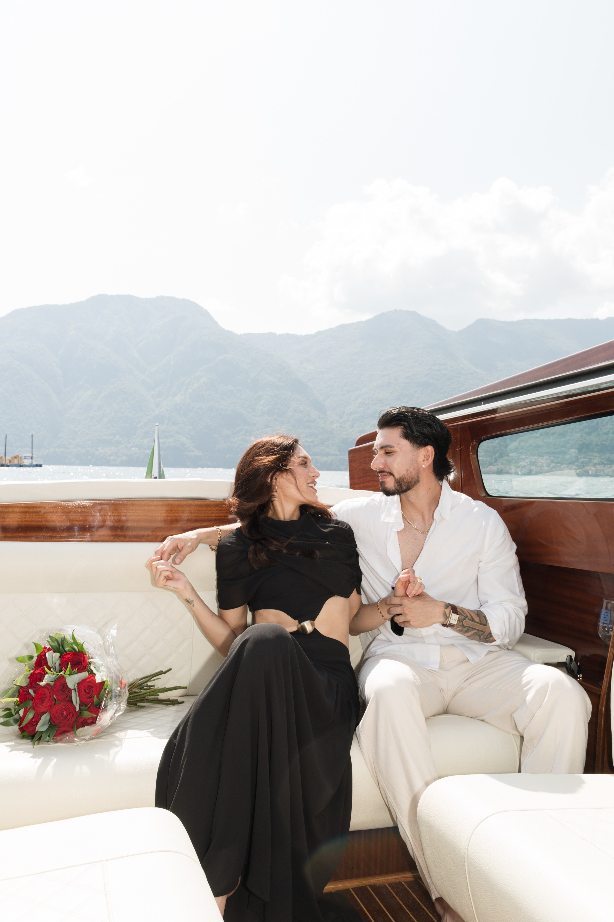 Emotional Boat Proposal in Tremezzo. Lake Como Proposal Photographer | Surprise Proposals & Engagements